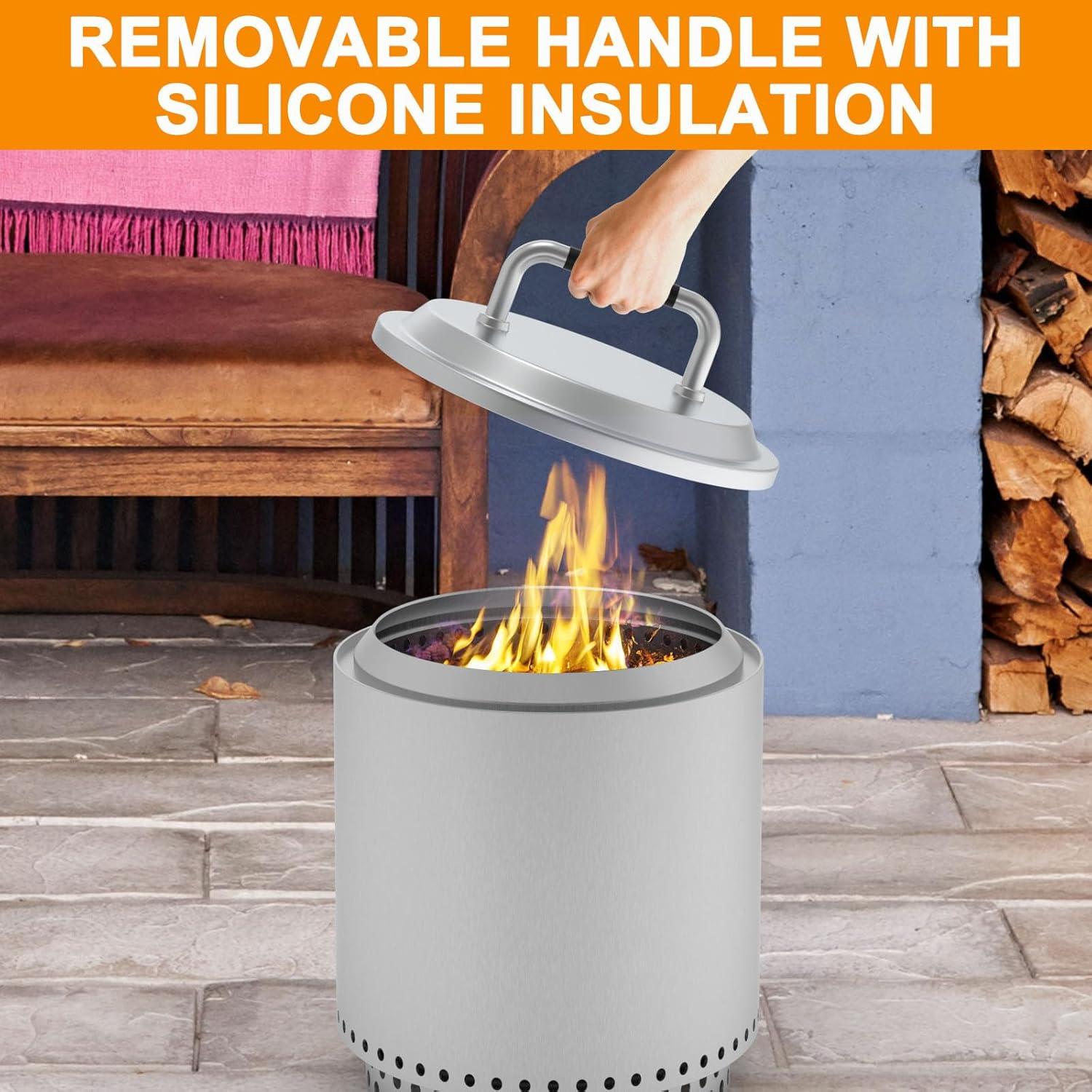 Tapa de Fogón DcYourHome 15" Acero Inoxidable para Solo Stove Ranger