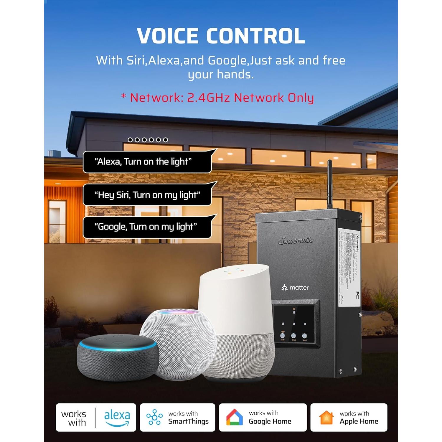 Transformador de Bajo Voltaje DEWENWILS 200W WiFi 12V/14V