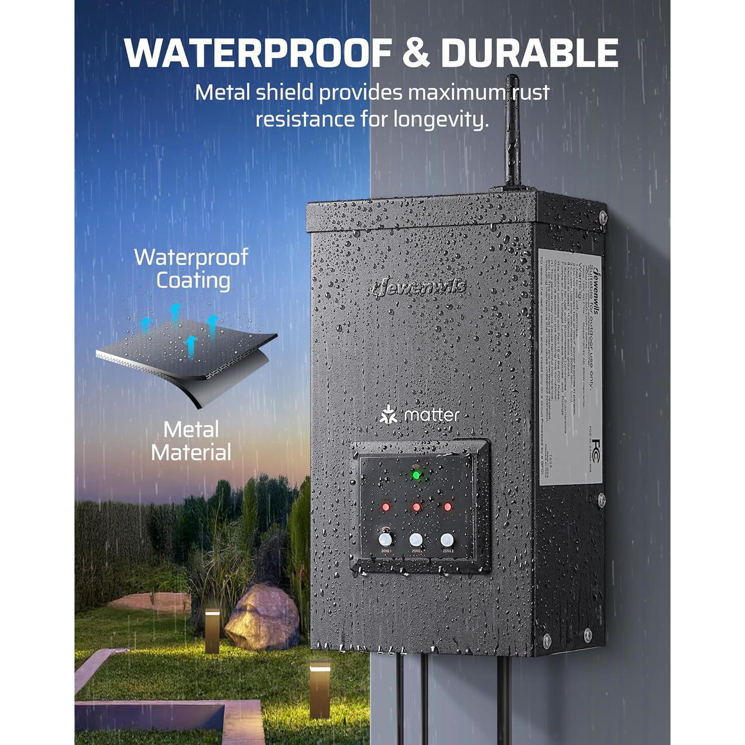 Transformador de Bajo Voltaje DEWENWILS 200W WiFi 12V/14V