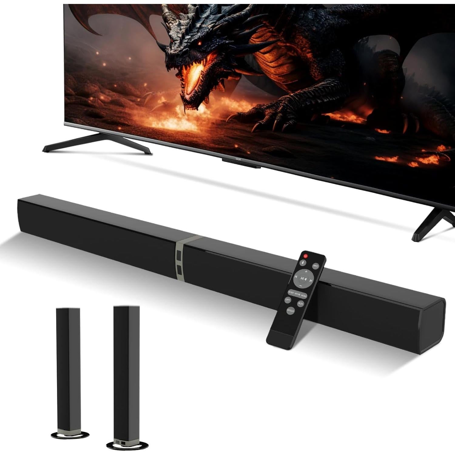 Barra de Sonido MZEIBO 80W Bluetooth para TV Inteligente