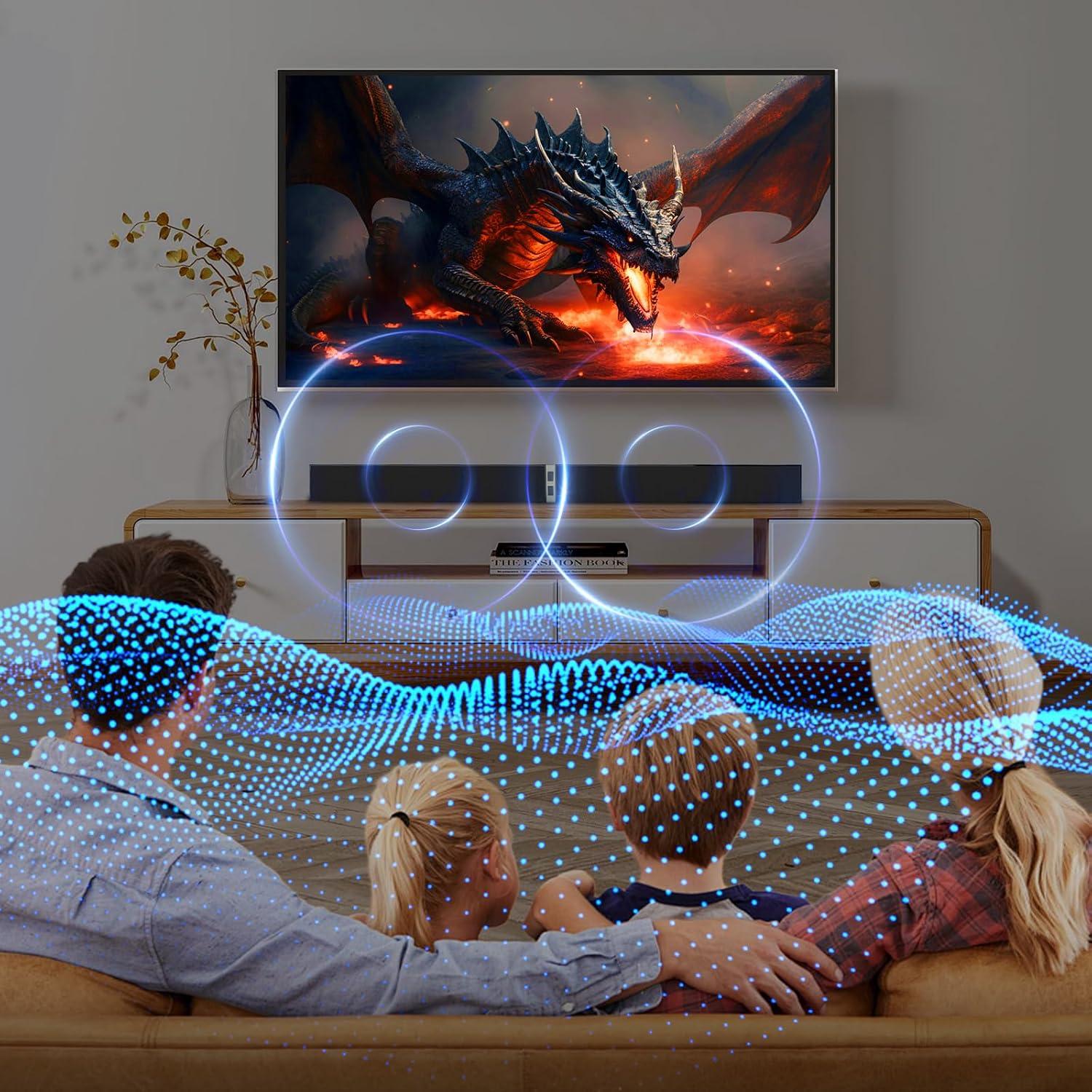 Barra de Sonido MZEIBO 80W Bluetooth para TV Inteligente