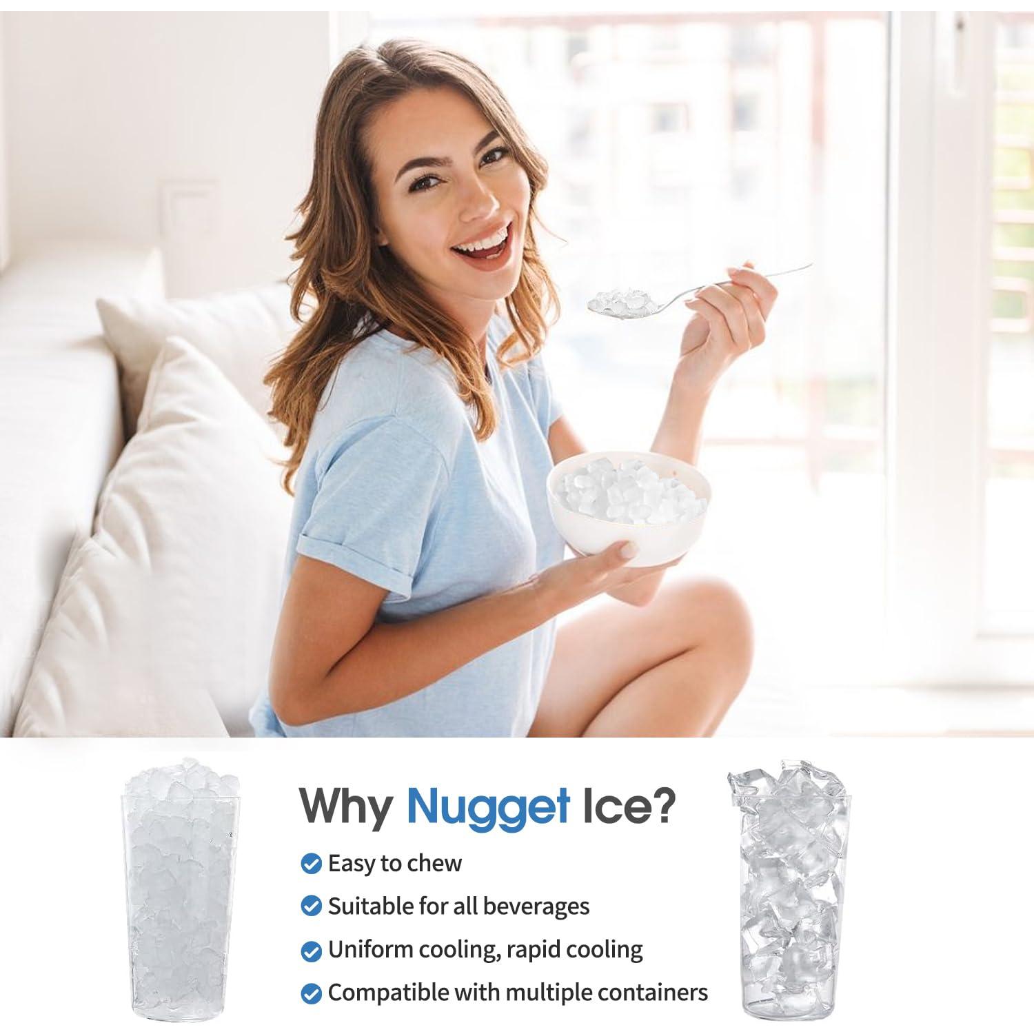 Fabricador de Hielo Nugget ICEVOKE 34 kg/día Autolimpiante