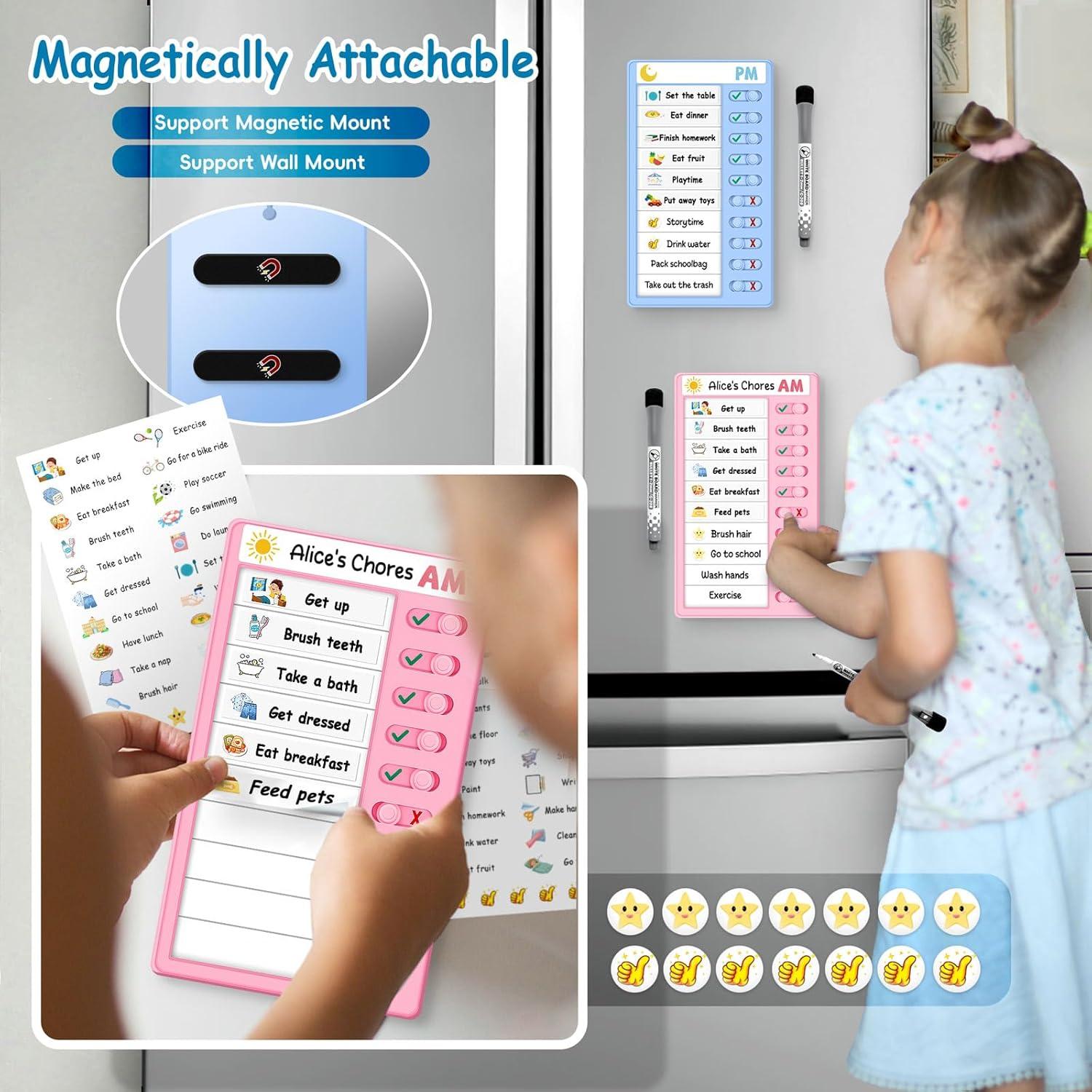 Gráfico de Tareas Interactivo Citamora - Rutina Niños Azulrosa
