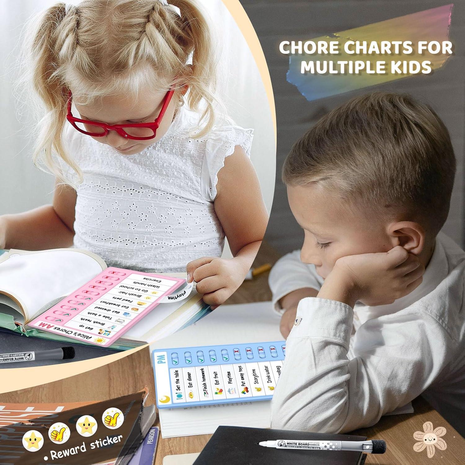 Gráfico de Tareas Interactivo Citamora - Rutina Niños Azulrosa