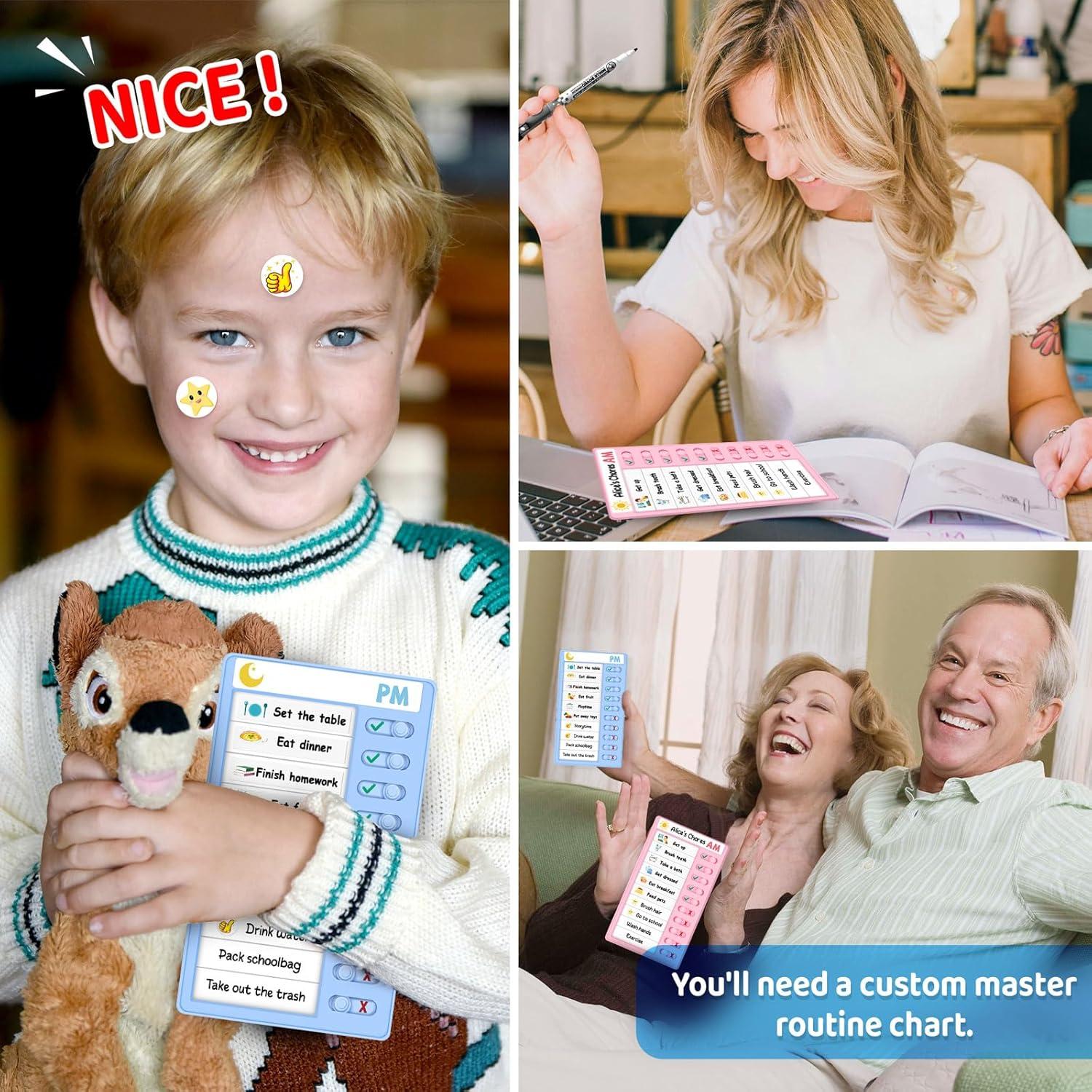 Gráfico de Tareas Interactivo Citamora - Rutina Niños Azulrosa