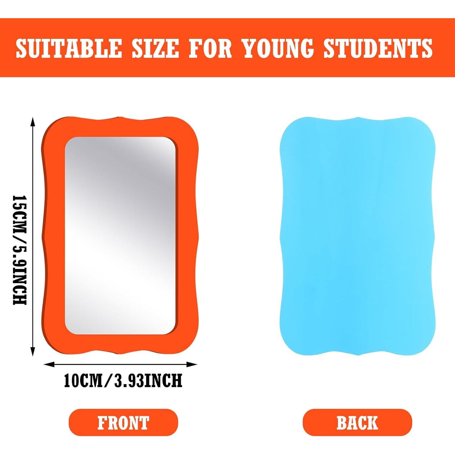 Espejos irrompibles Yalikop 10 Pcs para niños 16x10 cm