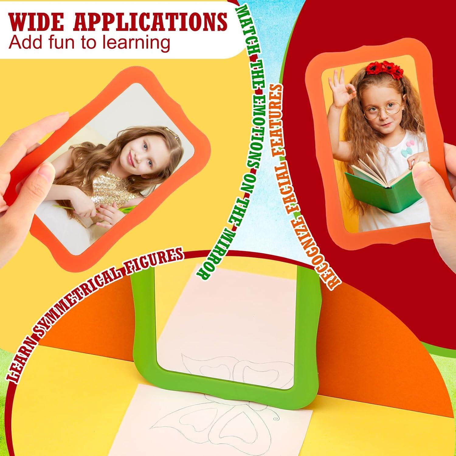 Espejos irrompibles Yalikop 10 Pcs para niños 16x10 cm