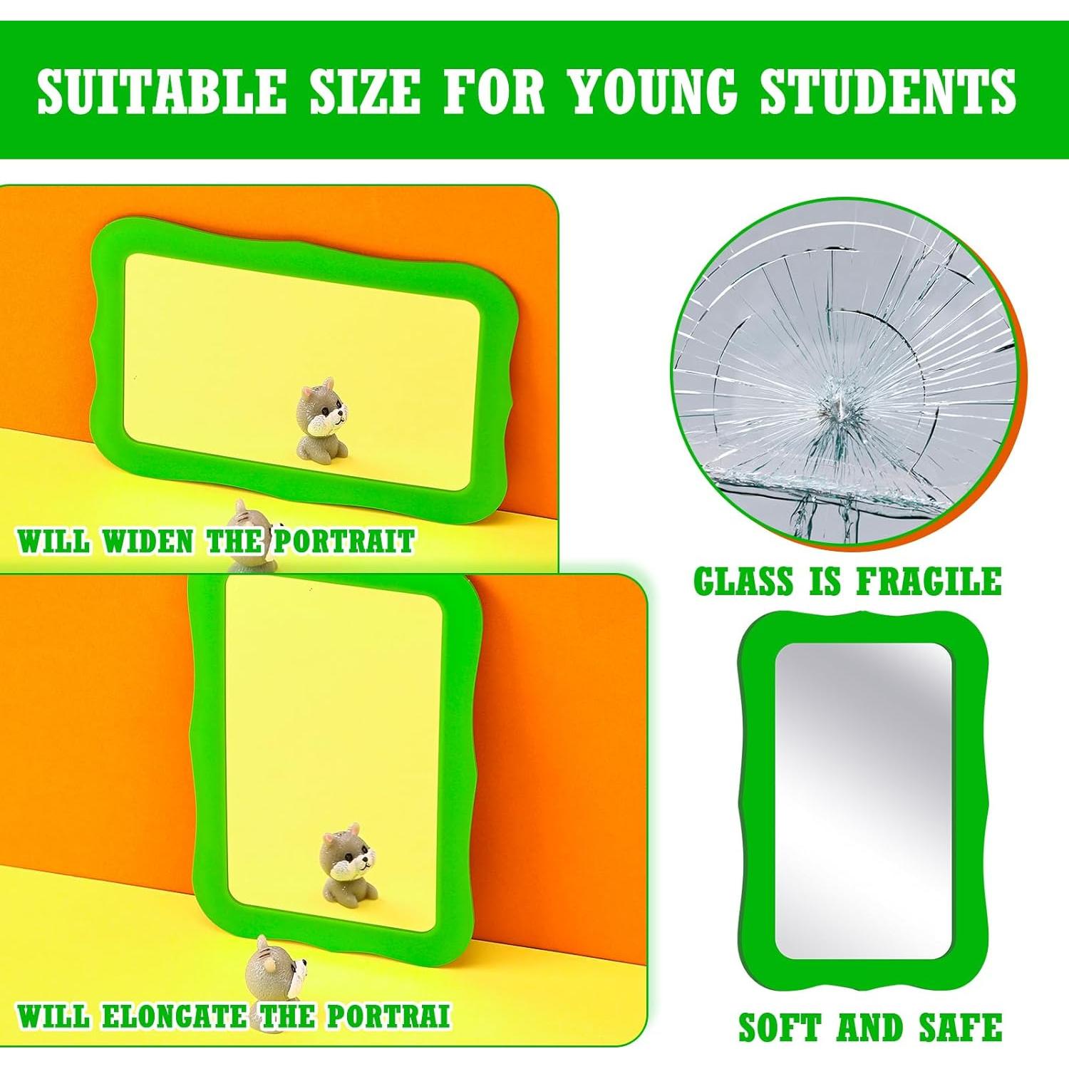 Espejos irrompibles Yalikop 10 Pcs para niños 16x10 cm