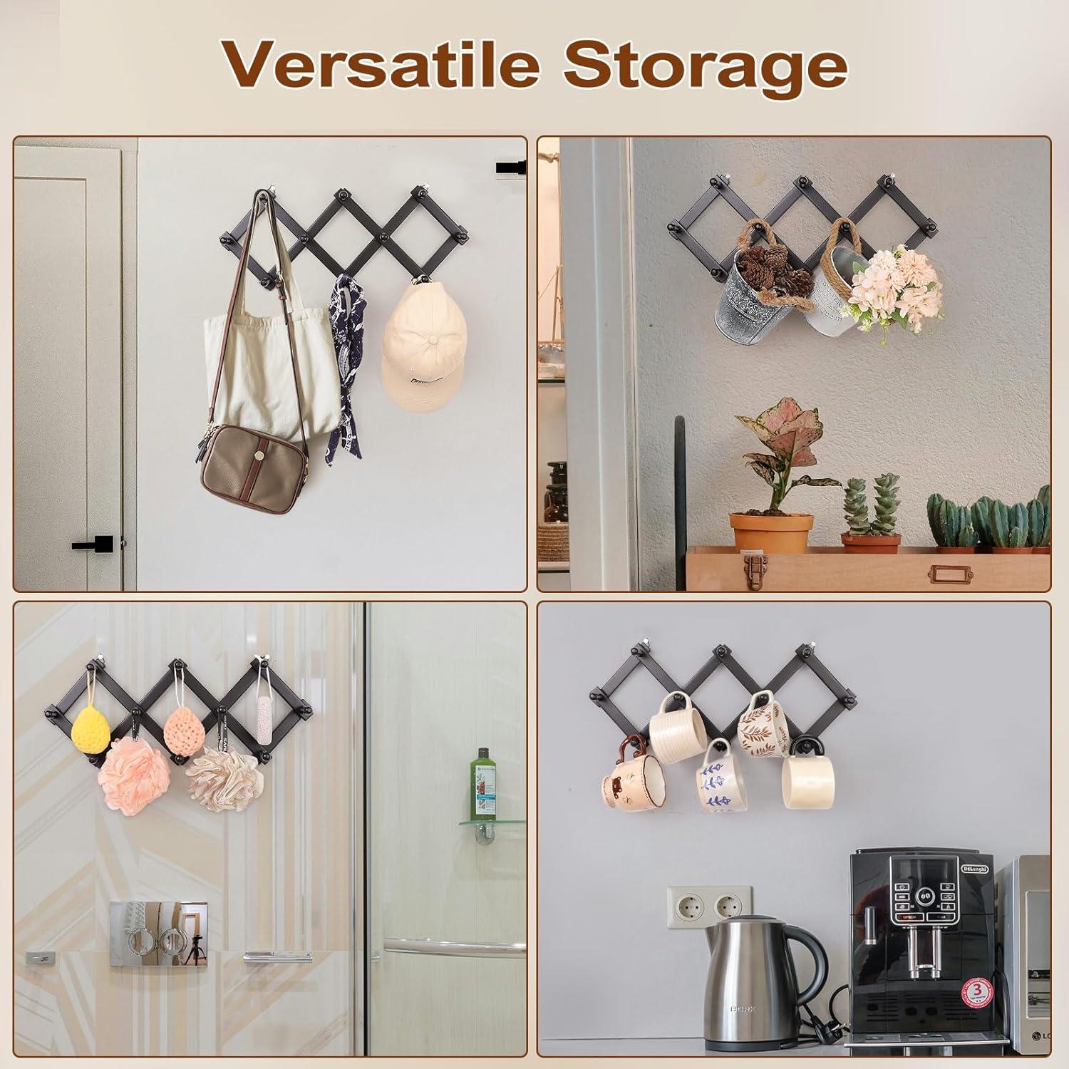 Soporte para Sombreros de Madera SCUNDA 2 Paquetes Ajustable