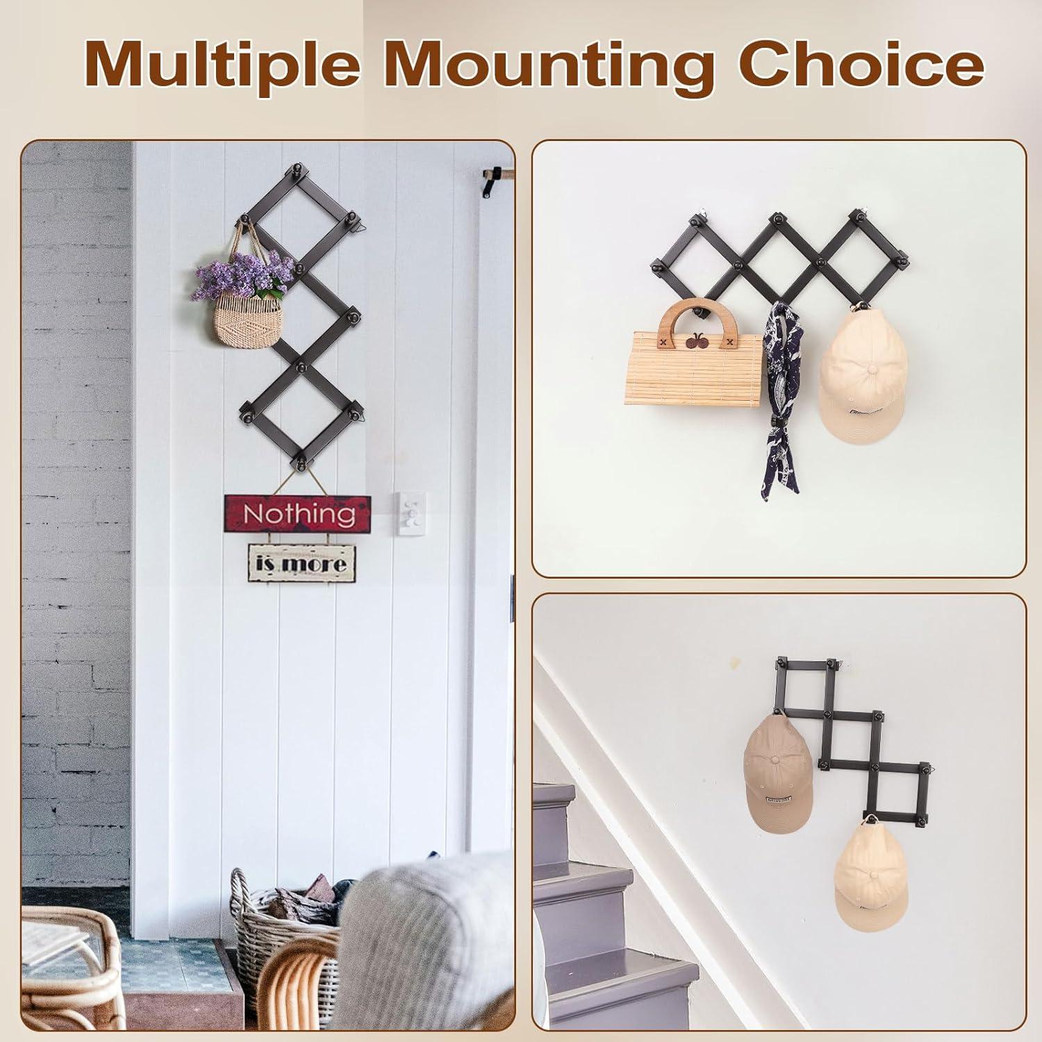 Soporte para Sombreros de Madera SCUNDA 2 Paquetes Ajustable