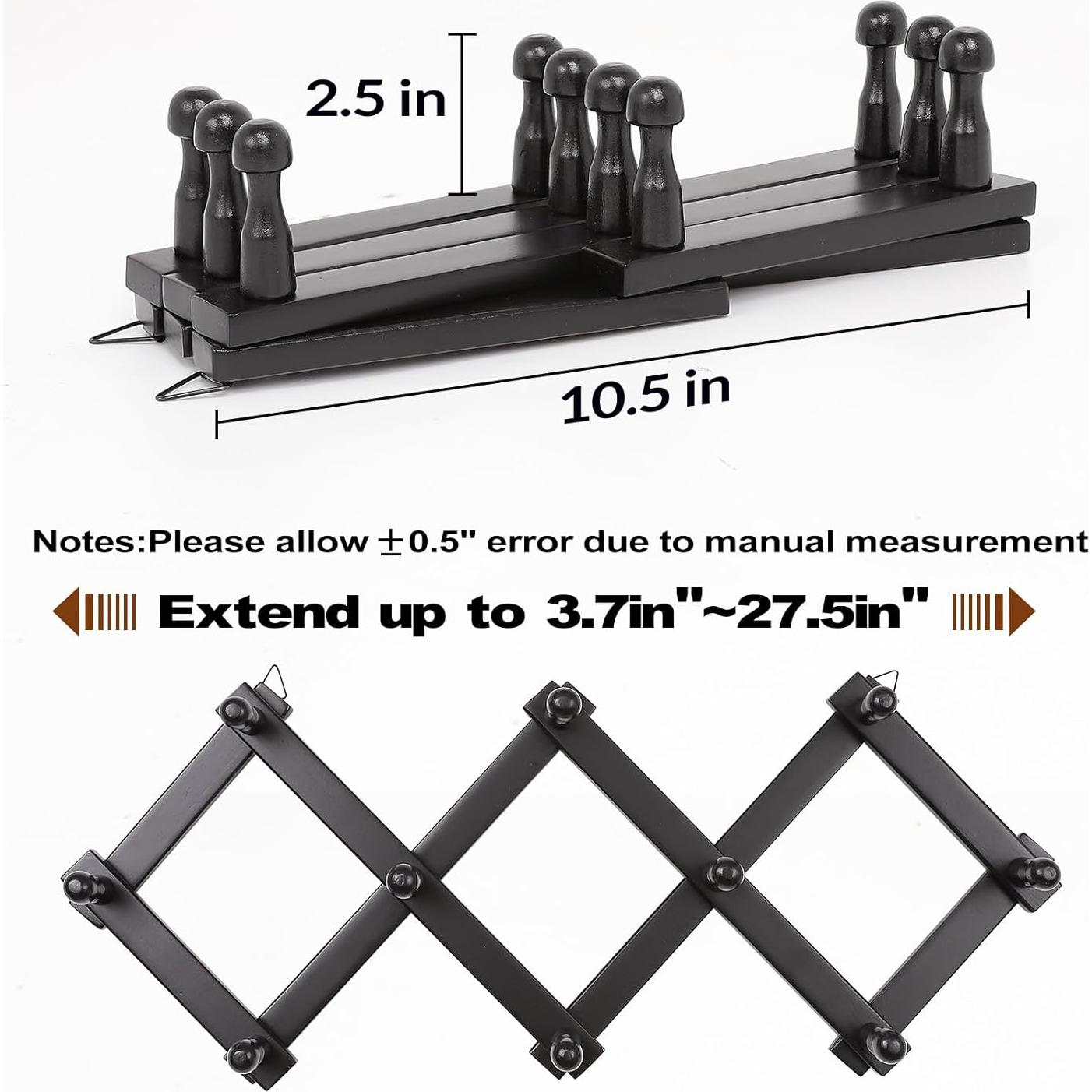 Soporte para Sombreros de Madera SCUNDA 2 Paquetes Ajustable