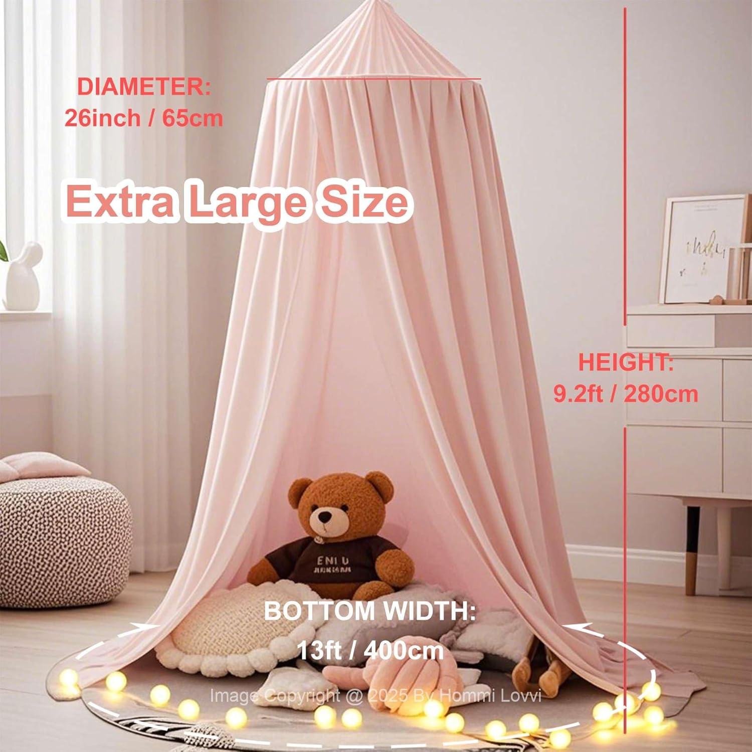 Dosel de Cama Rosa Claro Hommi Lovvi con Luces LED 280cm