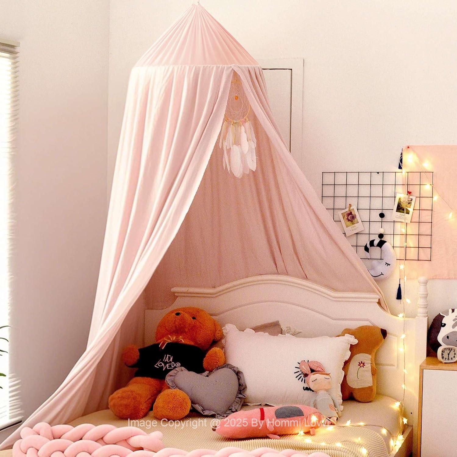 Dosel de Cama Rosa Claro Hommi Lovvi con Luces LED 280cm