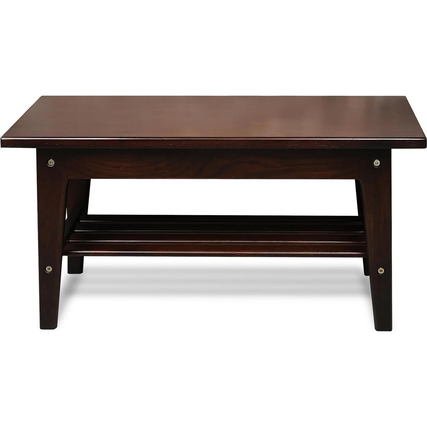 Banco de Zapatos CONSDAN de Madera Nogal Oscuro 2 Niveles