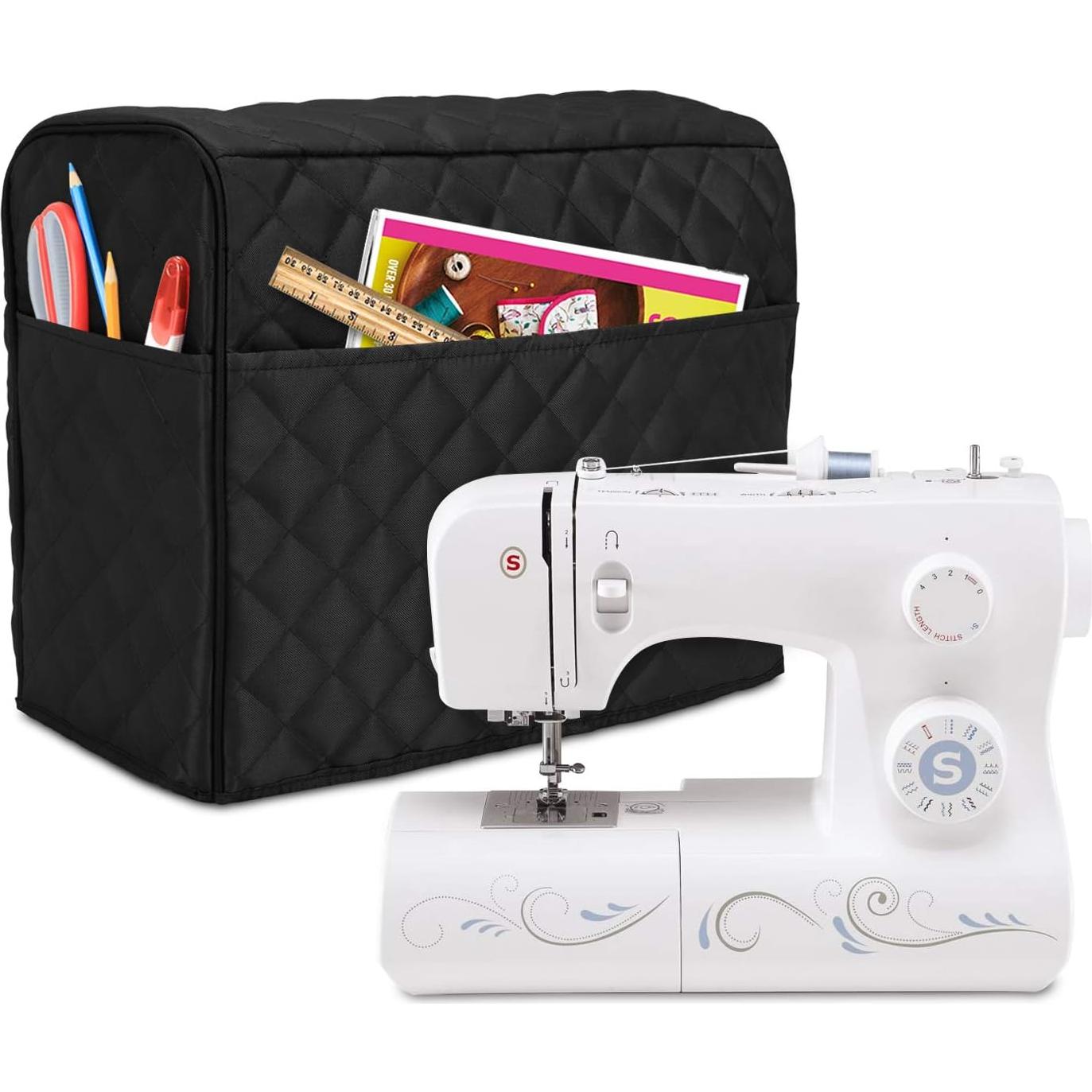 Cubierta de Polvo Luxja para Máquina de Coser Negra 44.5x20.3x34.3cm