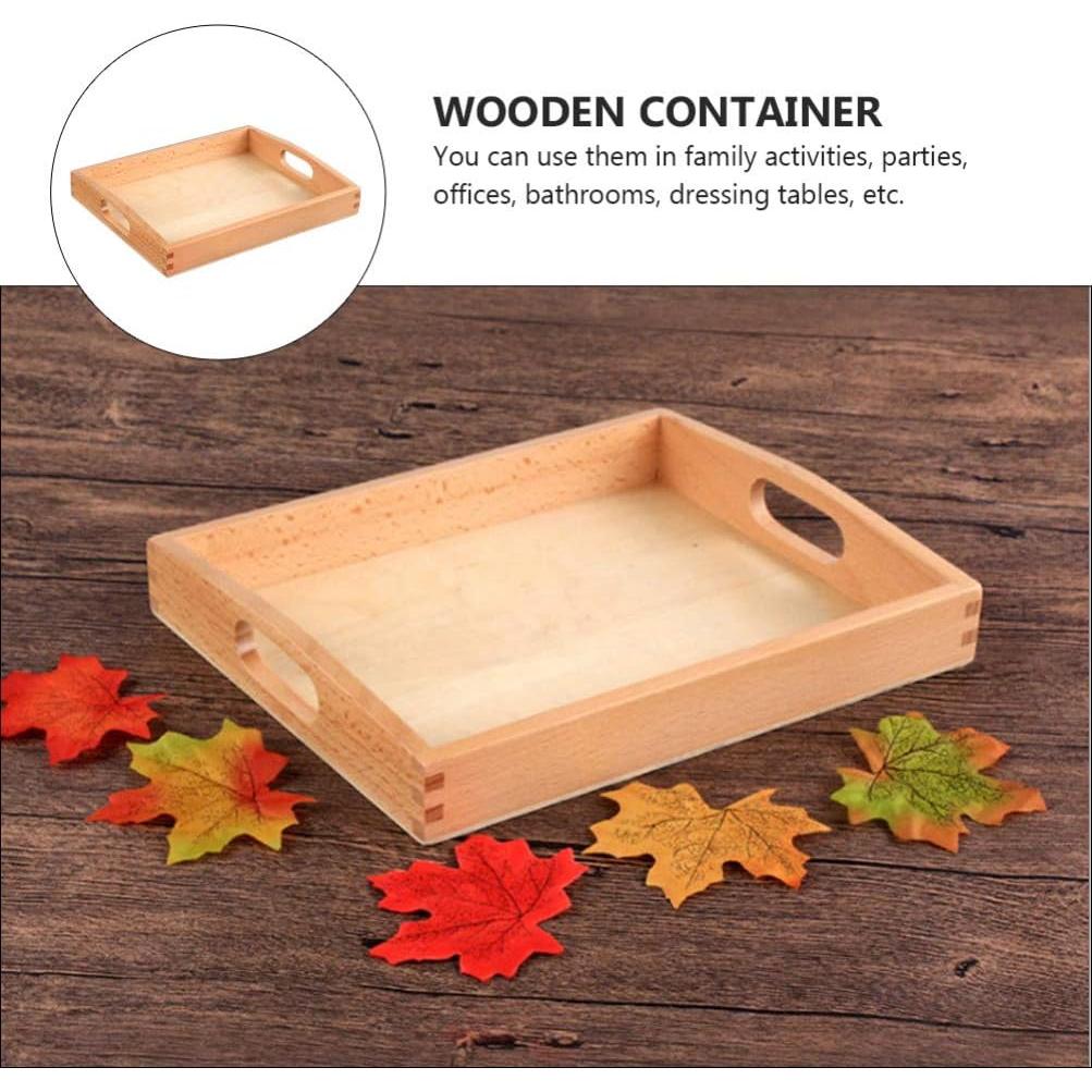 Bandeja de Madera Ovalada NUOBESTY 32.5x25cm para Servir