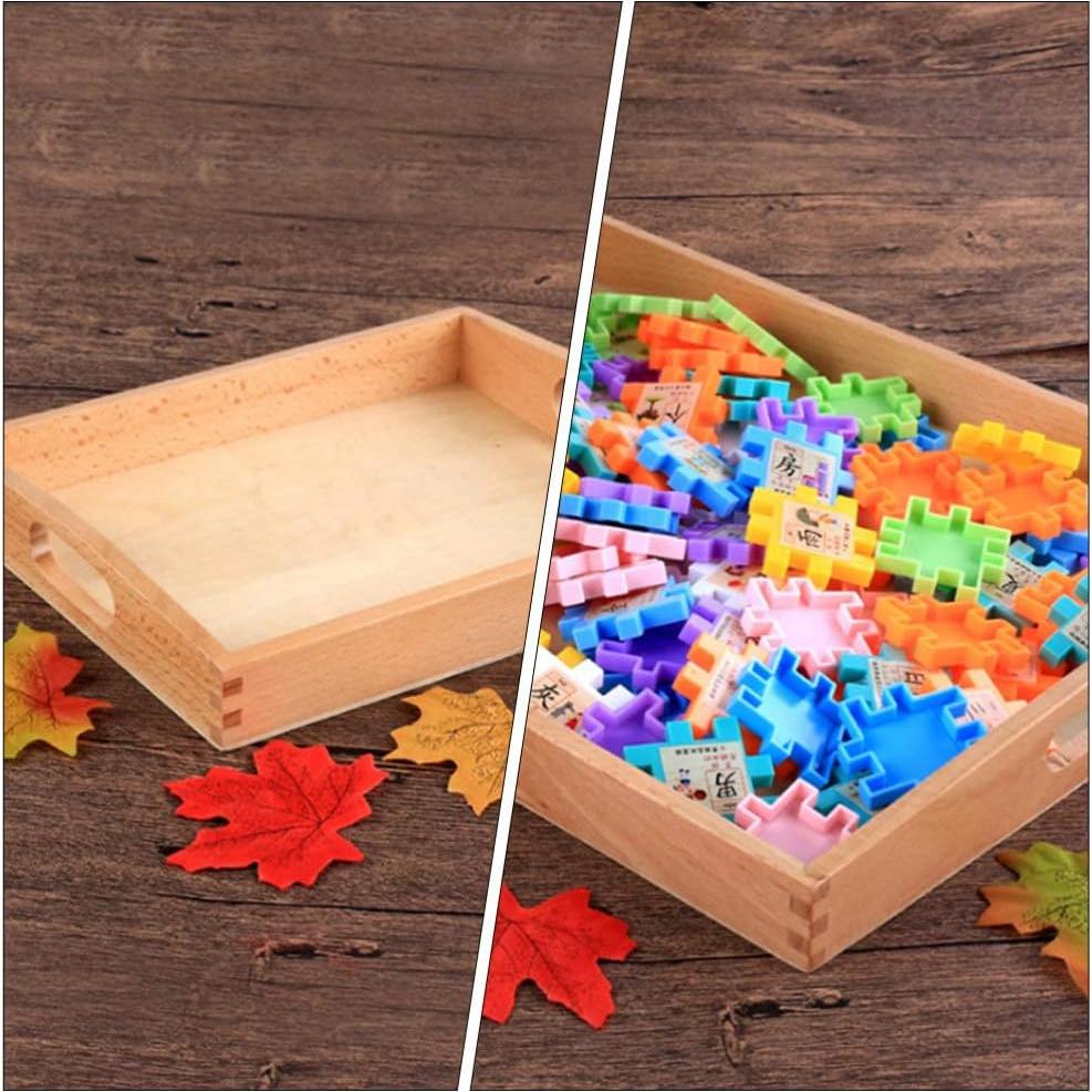 Bandeja de Madera Ovalada NUOBESTY 32.5x25cm para Servir