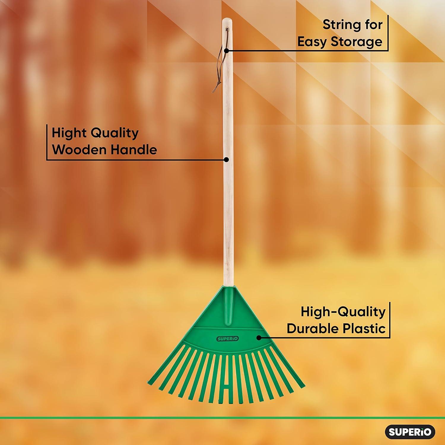 Rastrillo de Jardín Superio para Niños - Paquete de 2 Verde