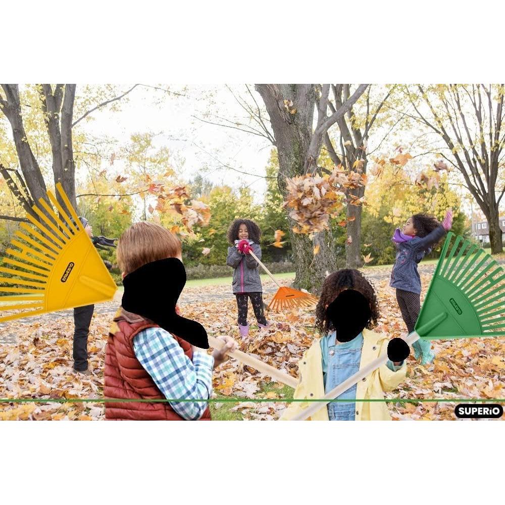 Rastrillo de Jardín Superio para Niños - Paquete de 2 Verde