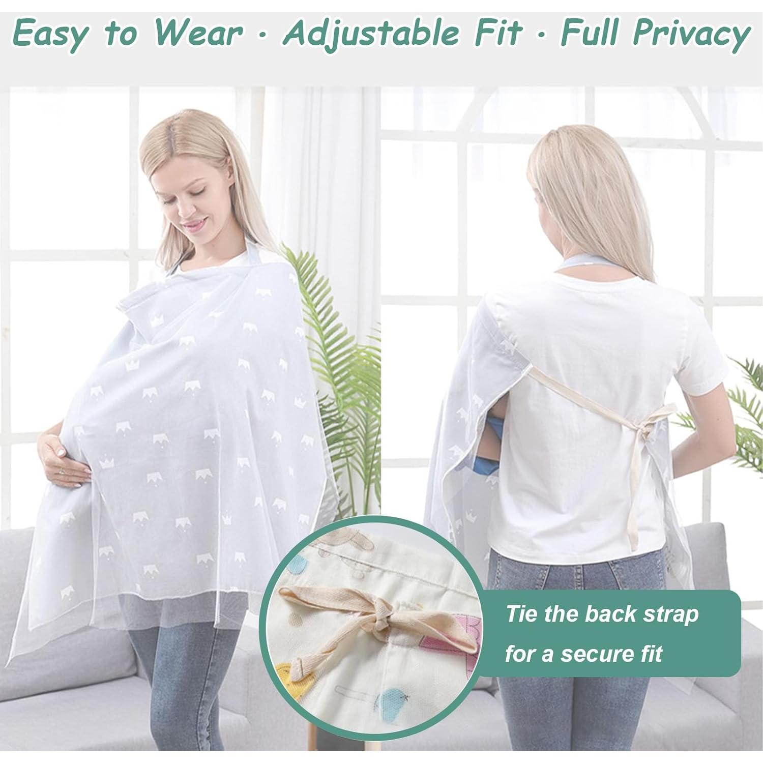 Cubierta de Lactancia Wanheart - Algodón Ligero y Malla Transpirable