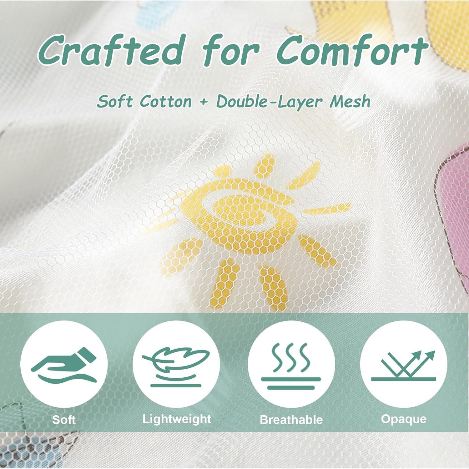 Cubierta de Lactancia Wanheart - Algodón Ligero y Malla Transpirable