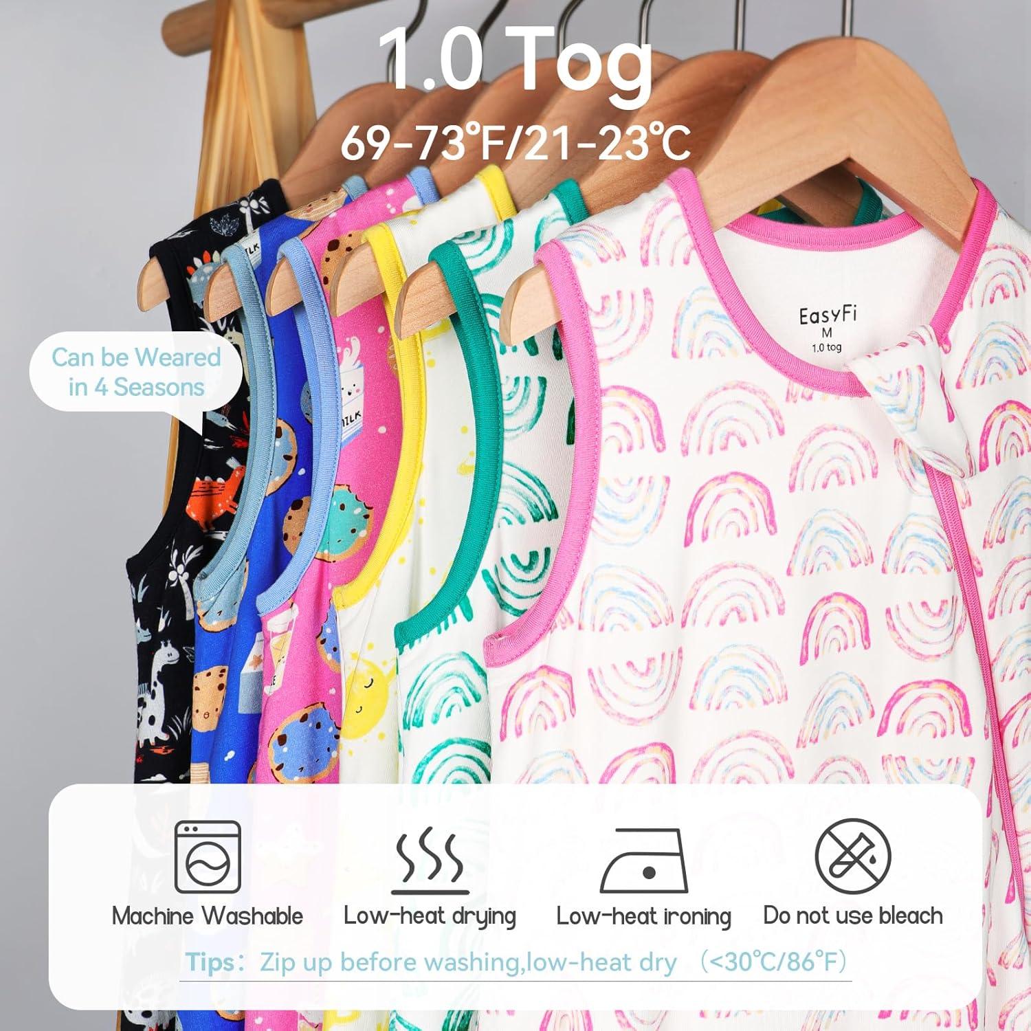 Saco de dormir unisex EasyFi 0-6 meses 1.0 Tog bambú