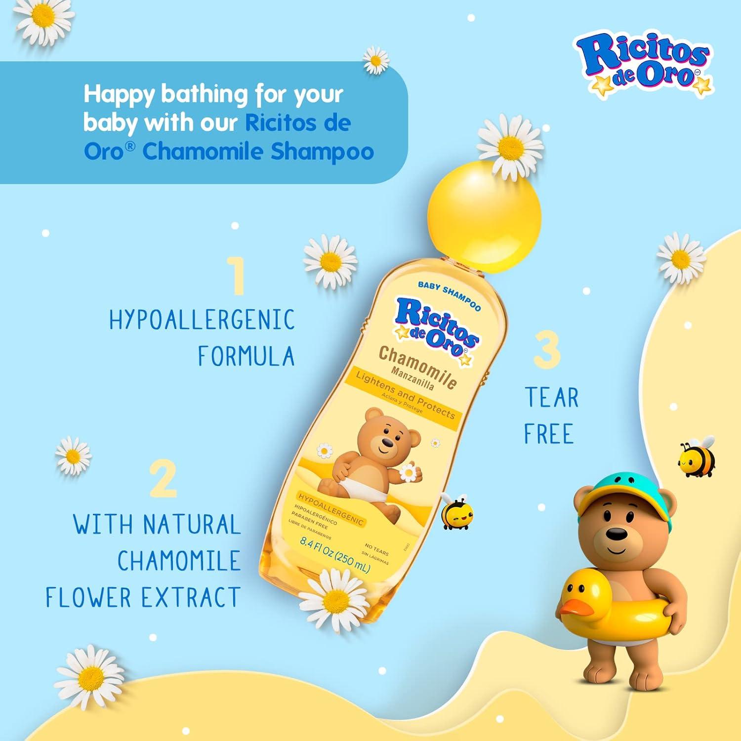 Champú para Bebés Ricitos de Oro 400 ml x2 Manzanilla Hipoalergénico