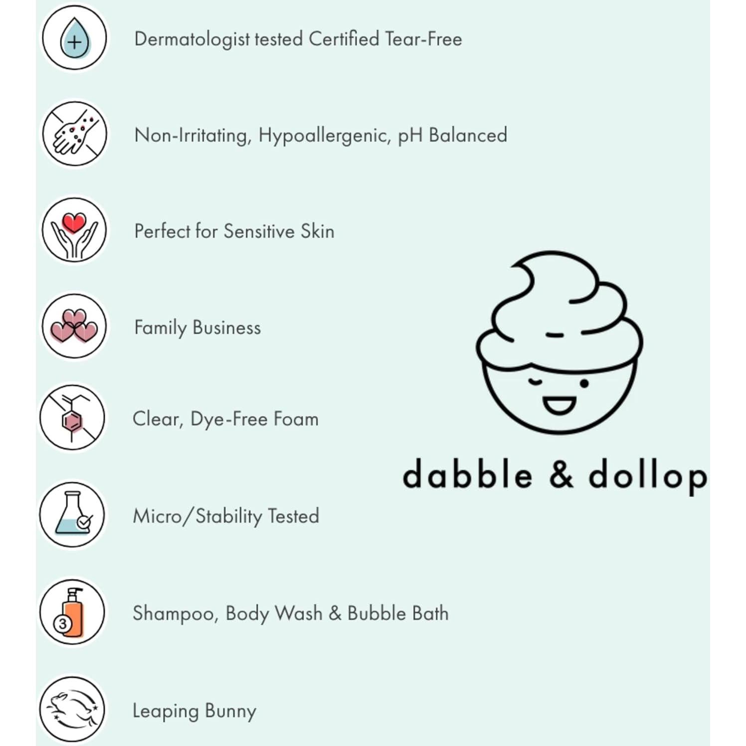 Dabble & Dollop Coconut Lotion, Layering Lotion, Hydrating Scented Lotions for Kids, All-Natural, USA Made, Dermatologist Tested, Vegan & Cruelty-Free (3.4oz, Pack of 2)