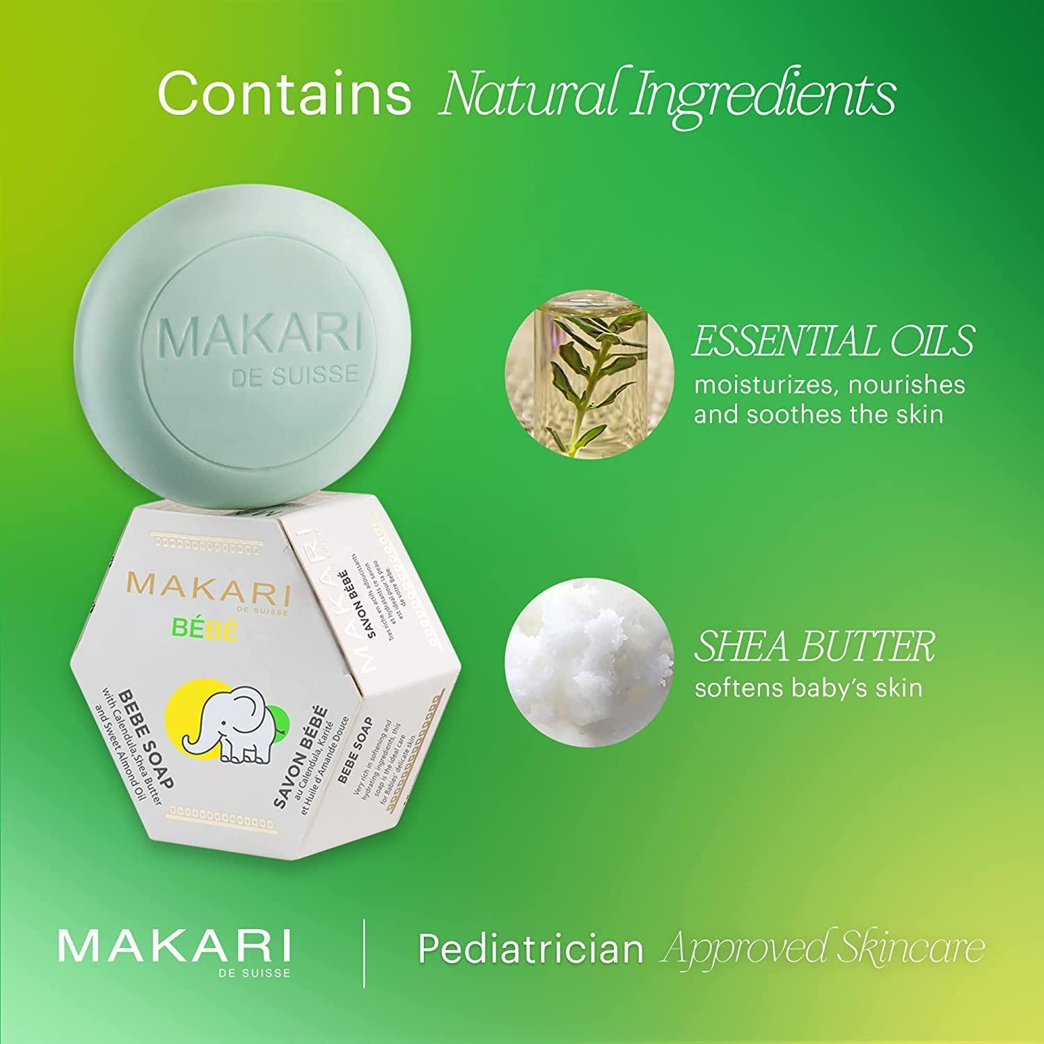 Jabón para Bebés Makari 153g Hidratante Suave Natural