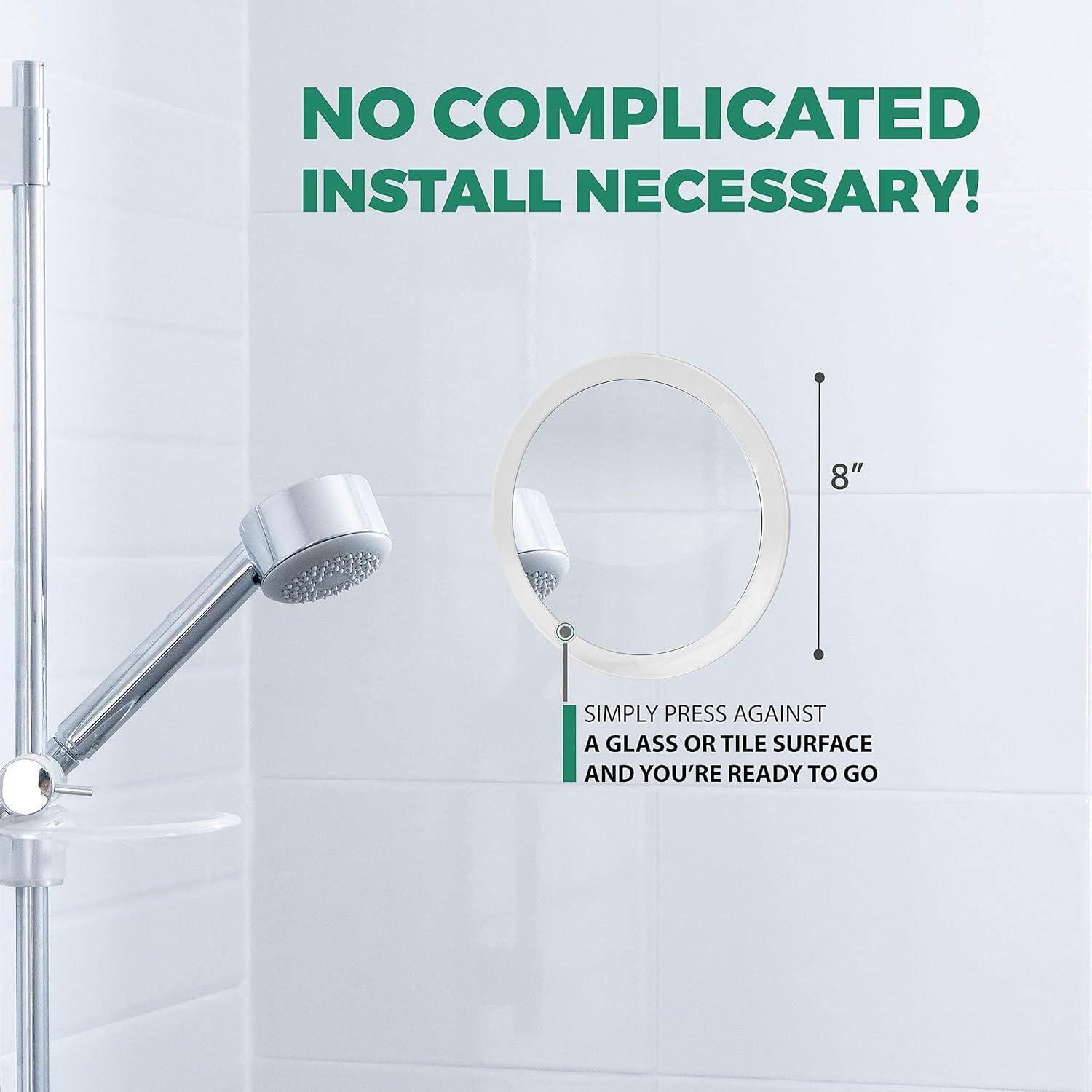 Espejo de Aumento DBTech 20.32 cm 10x con Ventosas y Pinzas