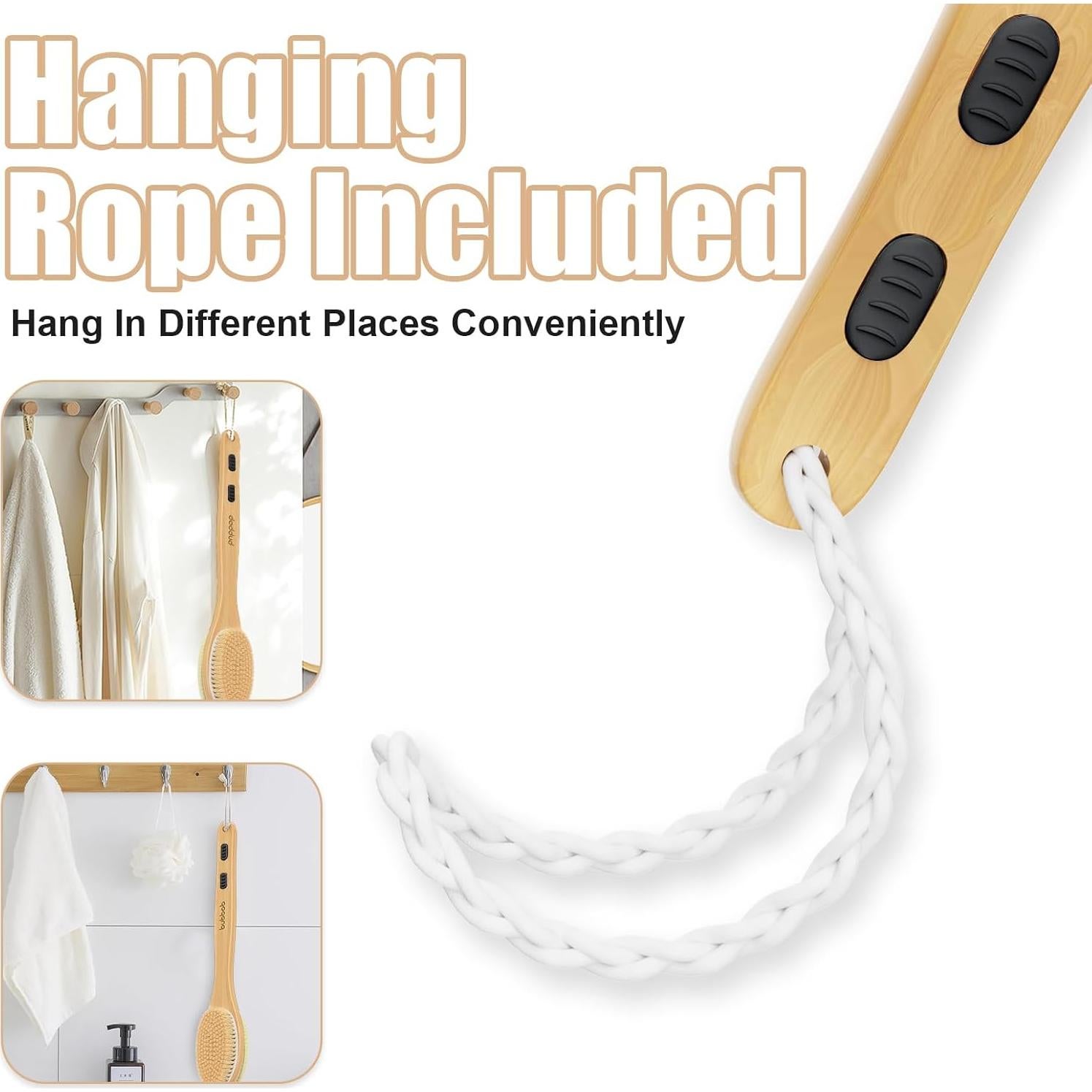 Esponja de Espalda Bubbob con Mango Largo 43 cm - Exfoliador Ducha