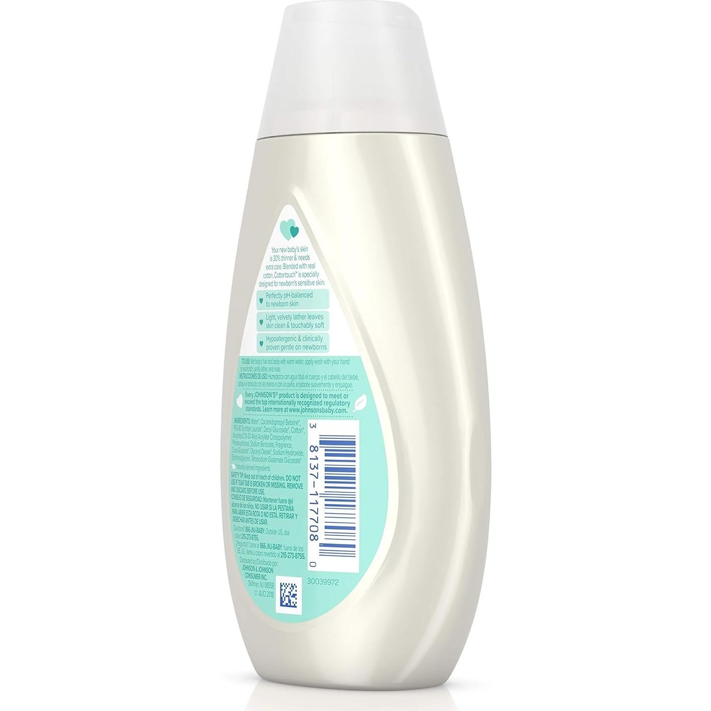 Jabón y Champú para Bebés Johnson CottonTouch 200 ml