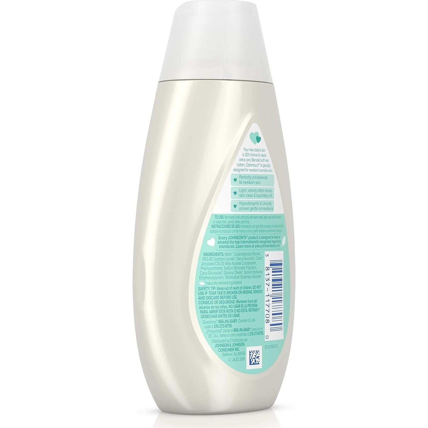 Jabón y Champú para Bebés Johnson CottonTouch 200 ml
