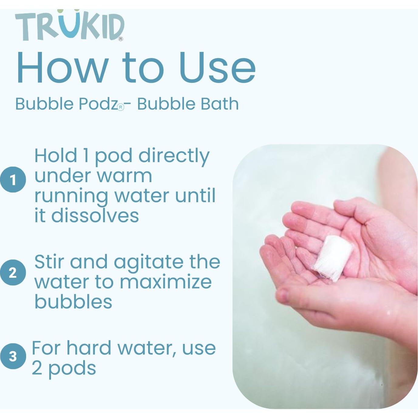 TruKid Bubble Podz Baño de Burbujas para Niños 10 Podz Chicle