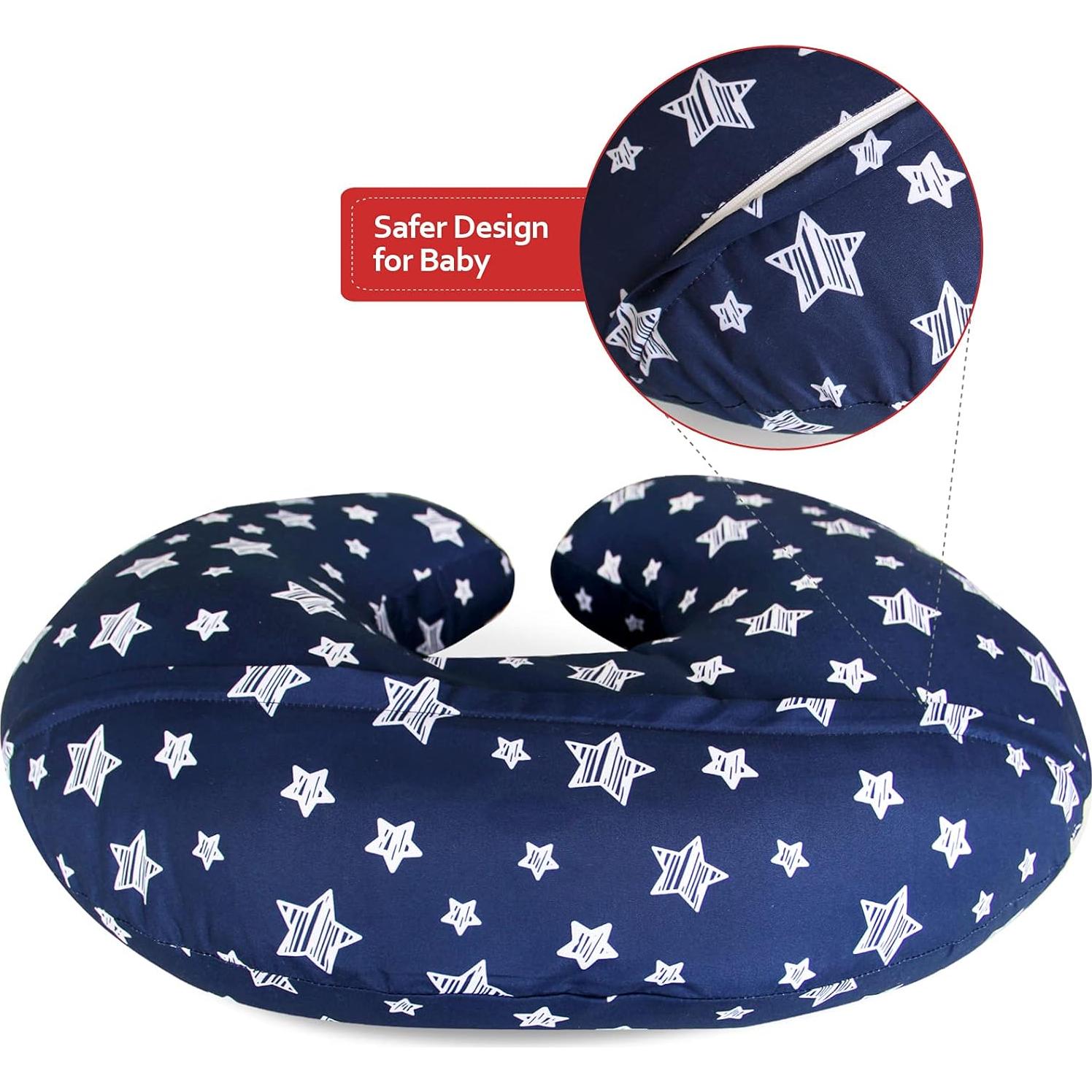 Funda de Almohada de Lactancia Moonsea Estrella Marino y Gris