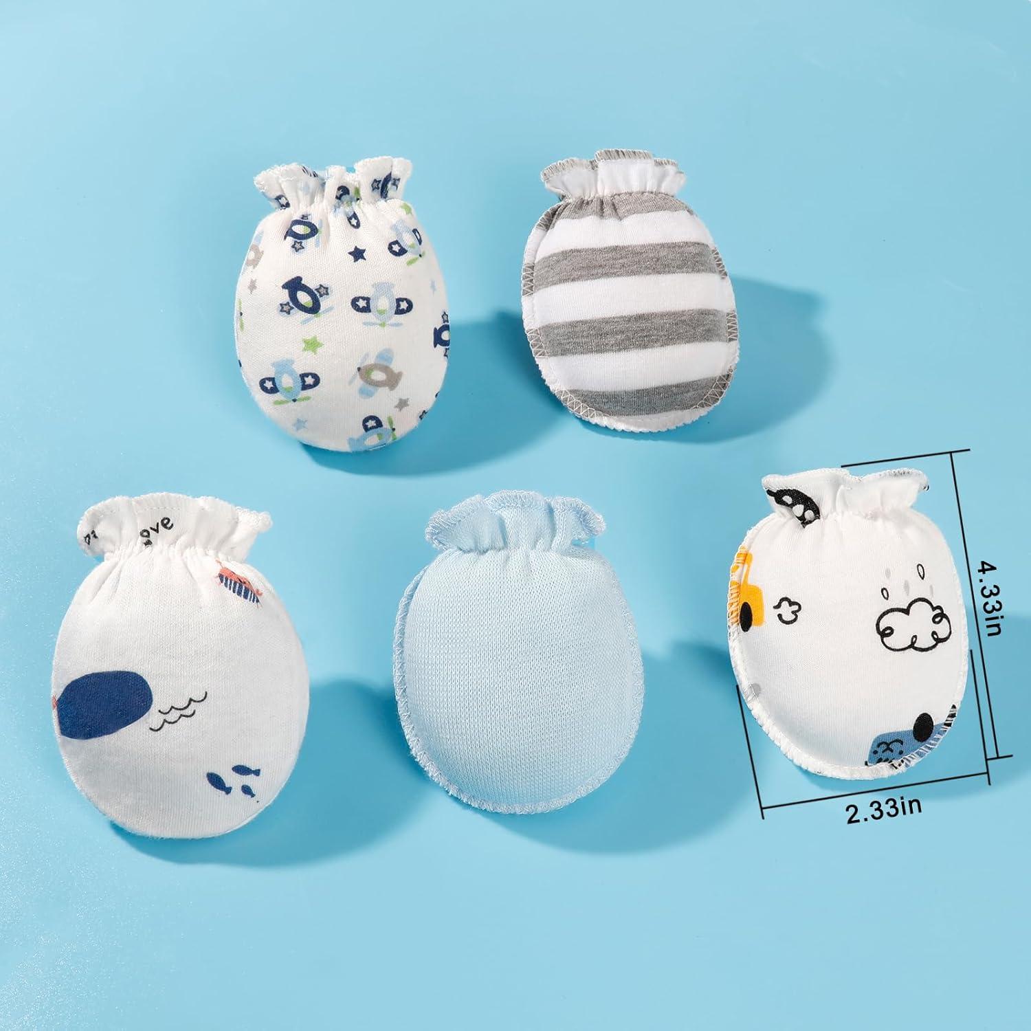 ONESING 32 Pares de Manoplas para Bebés 0-6 Meses Algodón