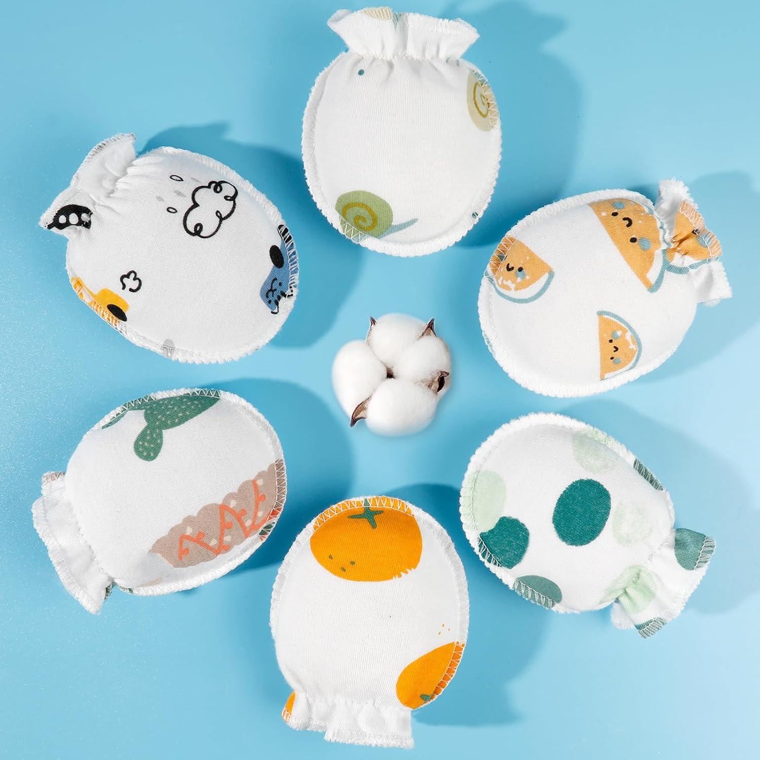 ONESING 32 Pares de Manoplas para Bebés 0-6 Meses Algodón