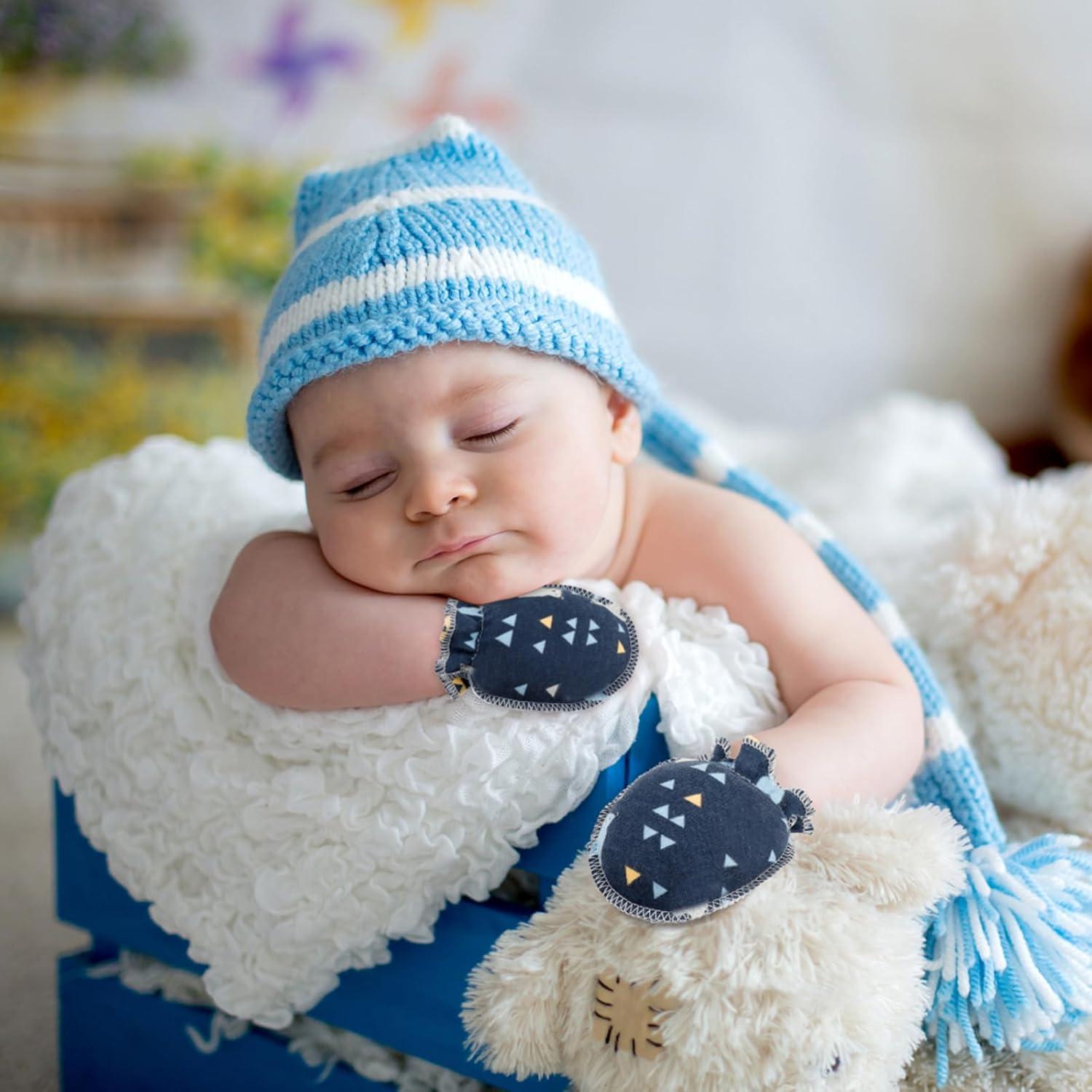 ONESING 32 Pares de Manoplas para Bebés 0-6 Meses Algodón