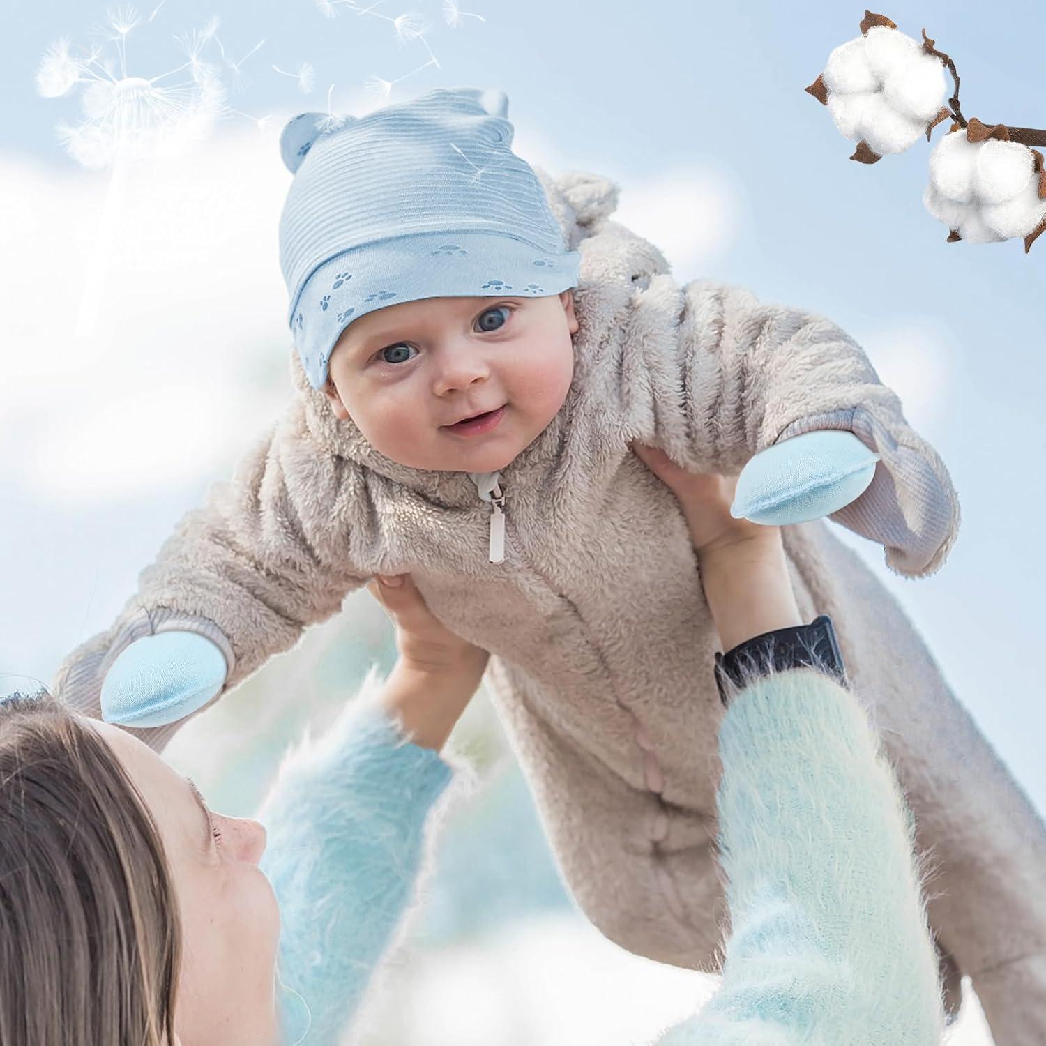 ONESING 32 Pares de Manoplas para Bebés 0-6 Meses Algodón