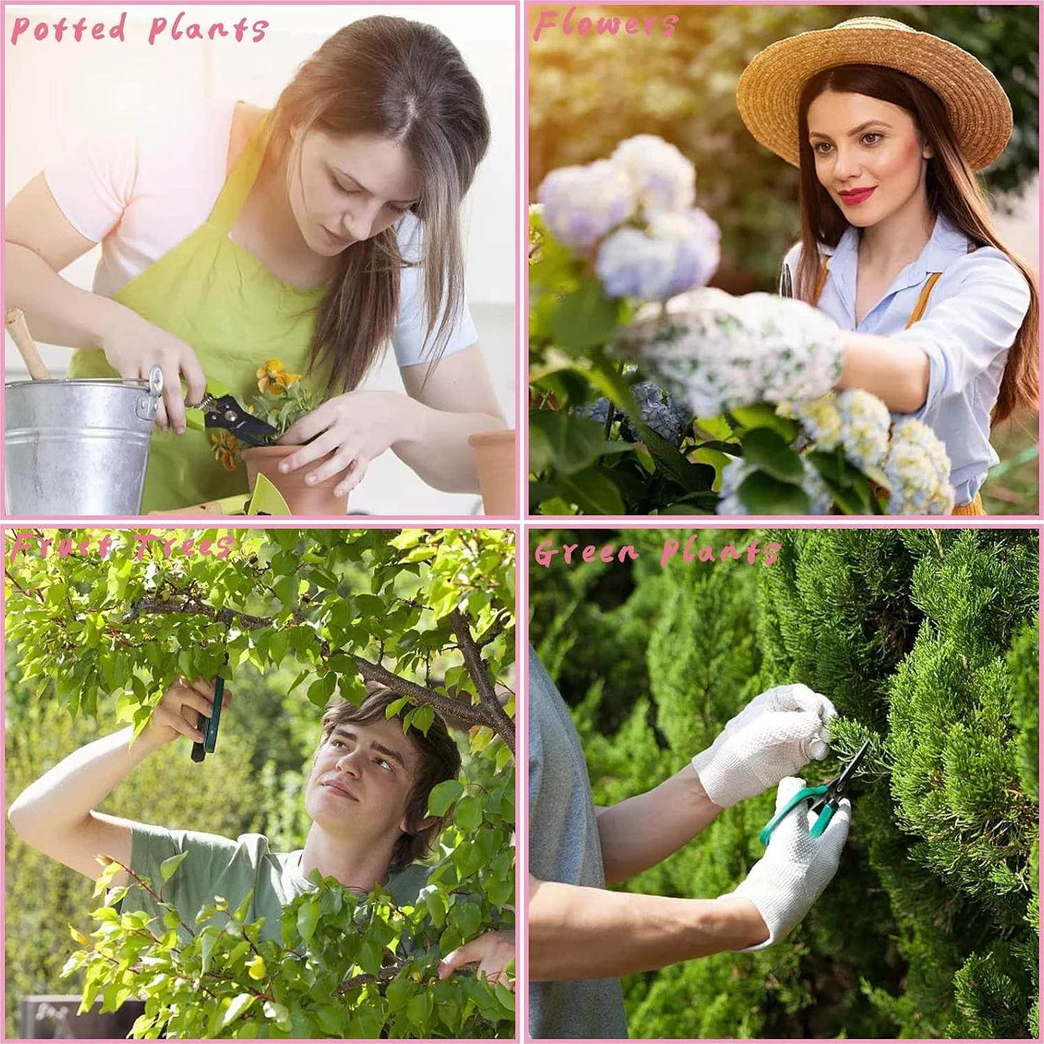 Tijeras de Jardín OJYUDD 3 Piezas Profesionales Rosa