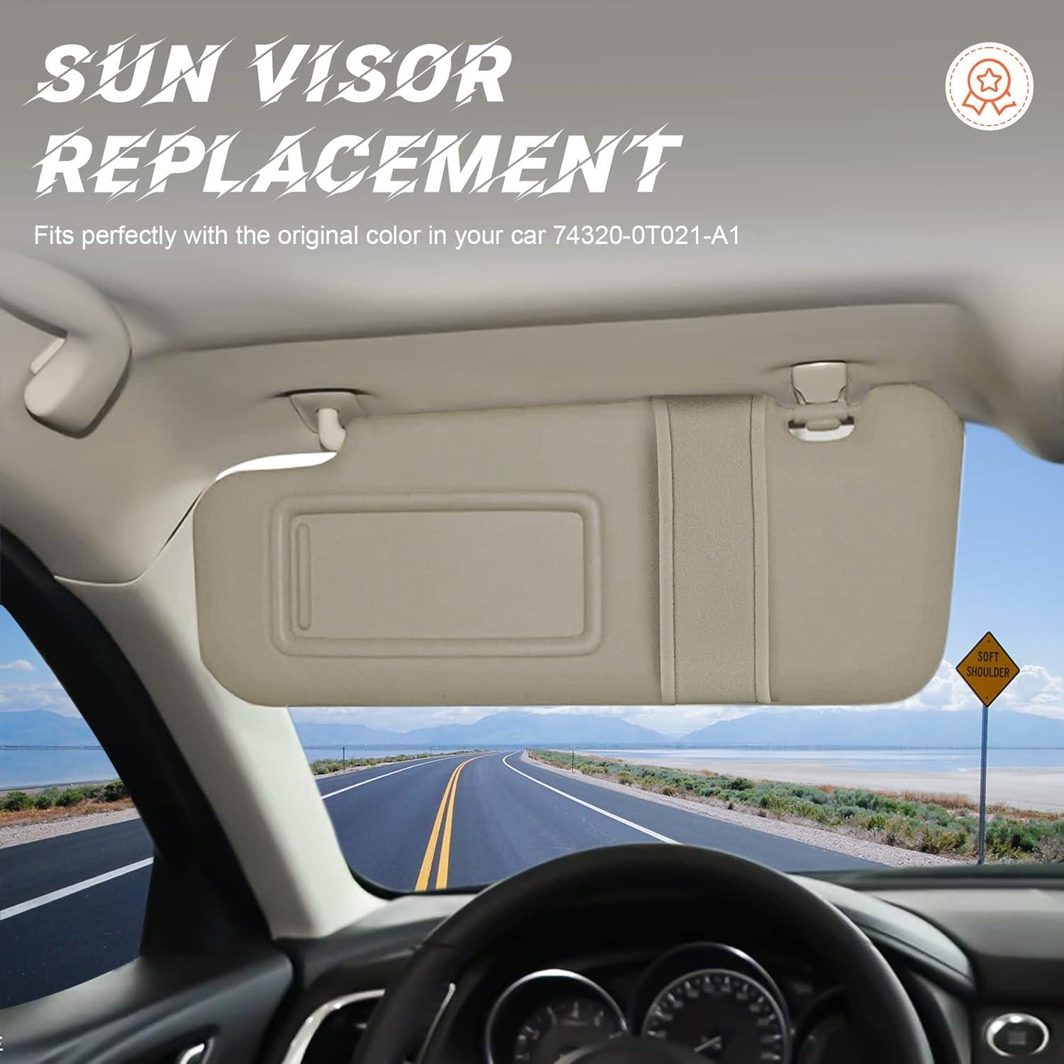 Visera de Sol Lado Izquierdo Beige ILONPA para Toyota Venza 2009-2016