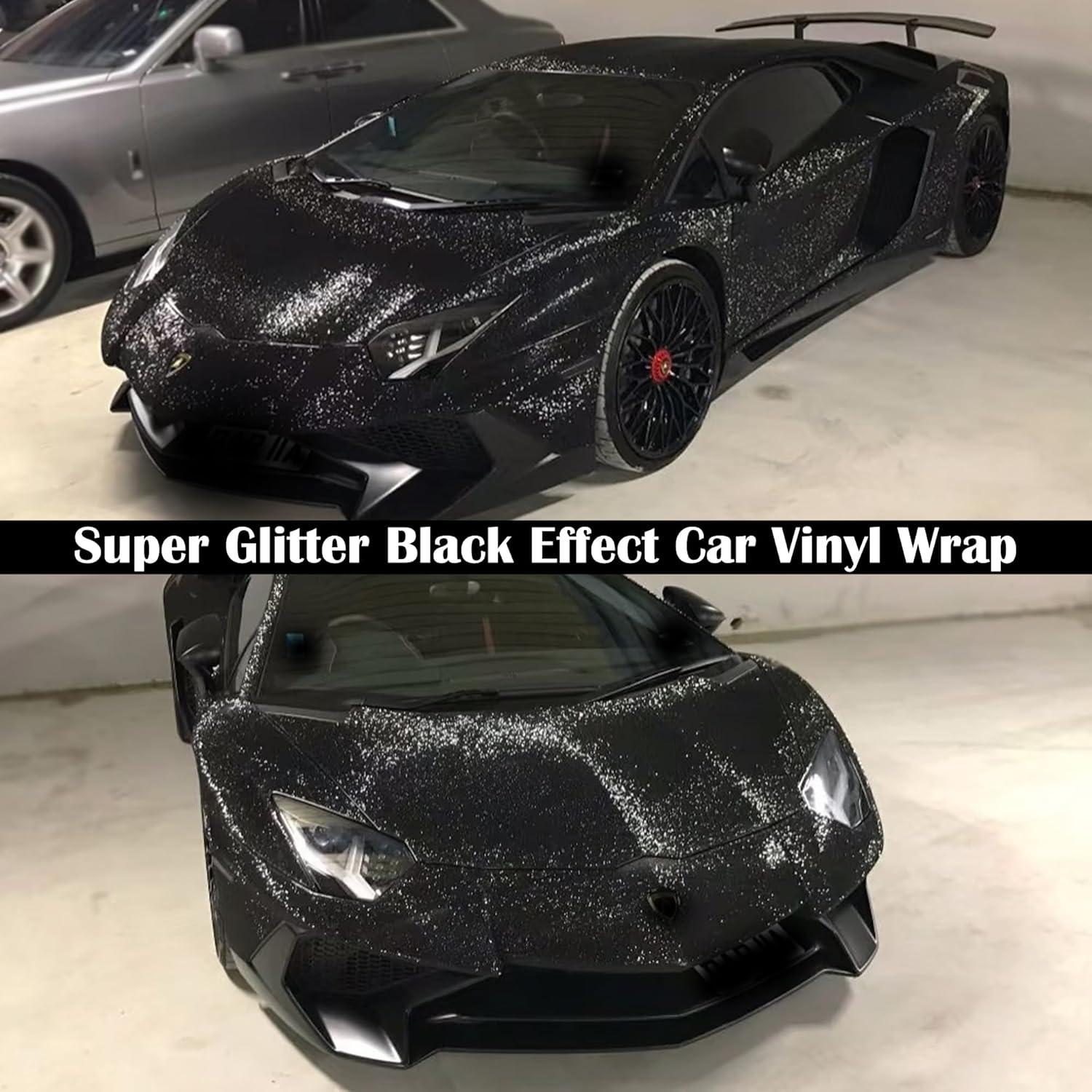 Envoltura de Vinilo Negro Brillante AuMoHall 30x200 cm