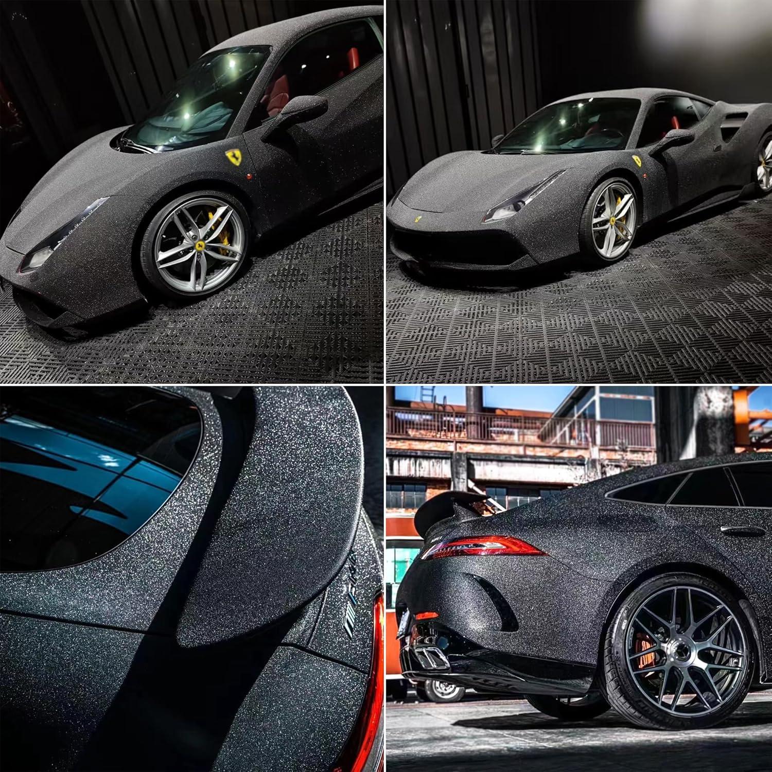 Envoltura de Vinilo Negro Brillante AuMoHall 30x200 cm