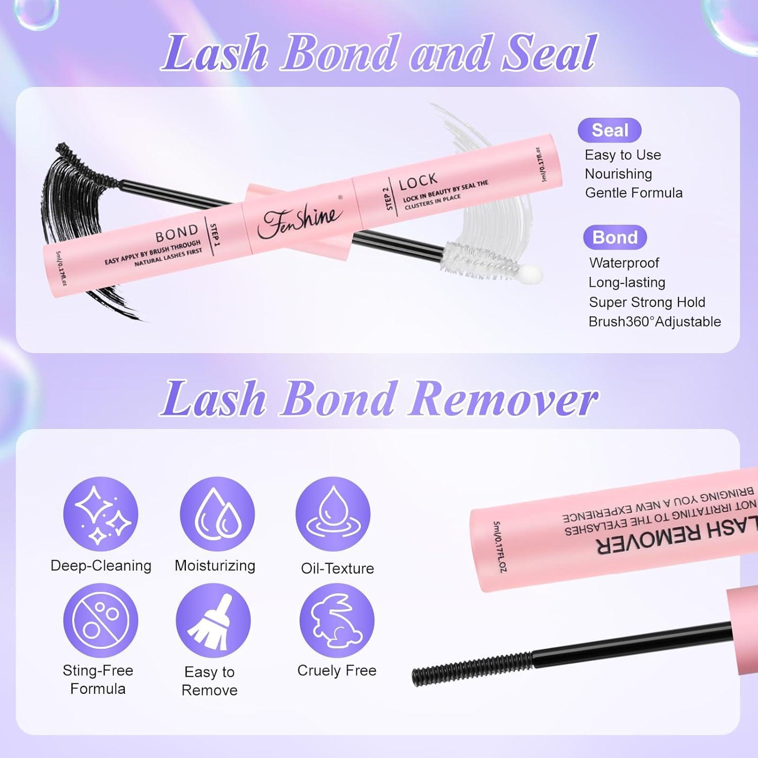 Kit de Pestañas Falsas Fenshine 3D WISPY 10-16mm 4 en 1