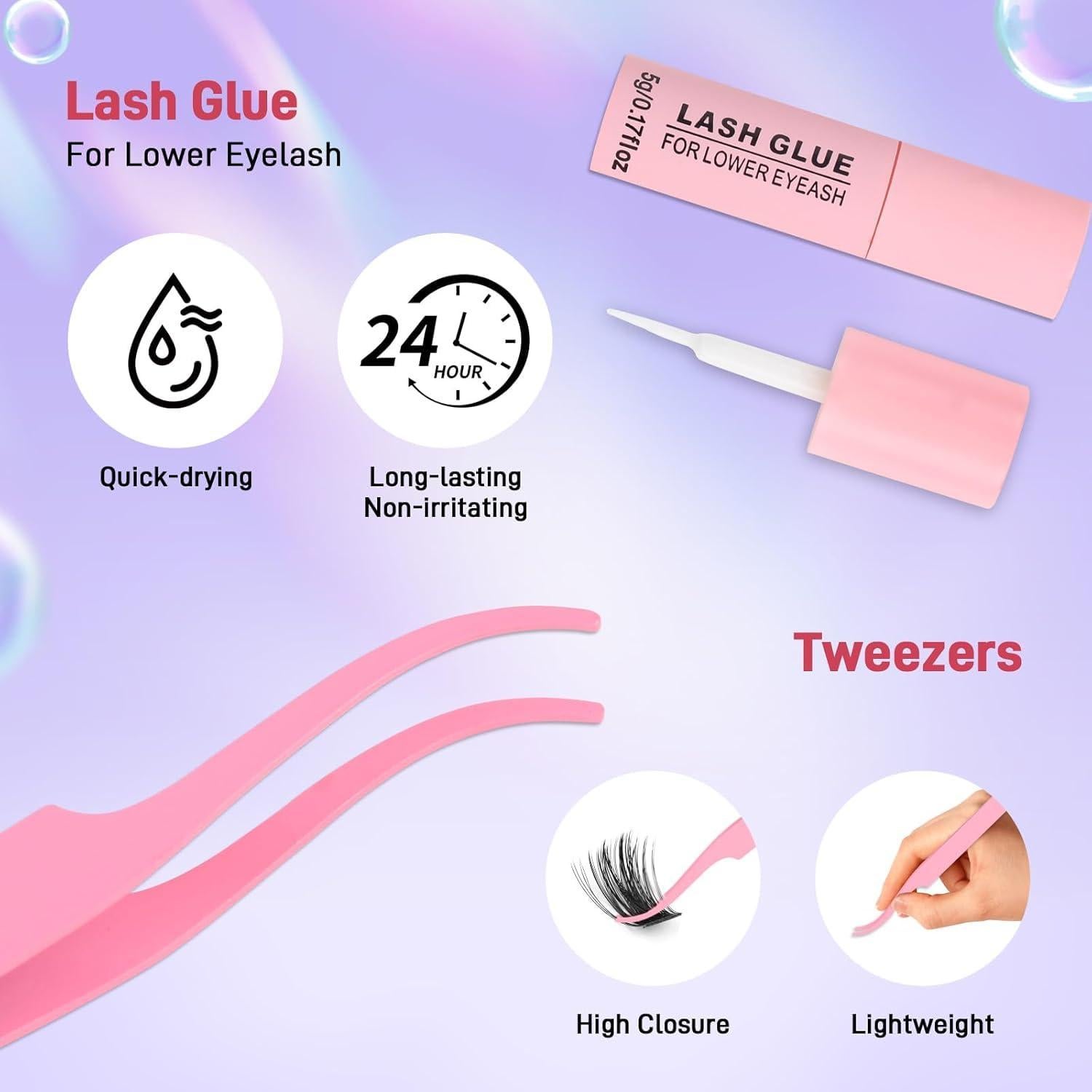 Kit de Pestañas Falsas Fenshine 3D WISPY 10-16mm 4 en 1