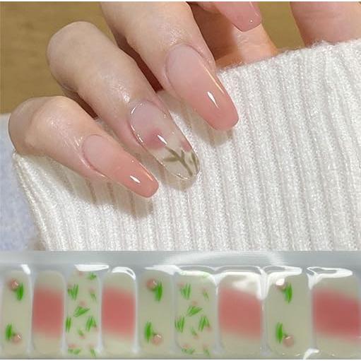 Calcomanías de Uñas de Gel Primavera NEWSPIED 20 Pcs Floral
