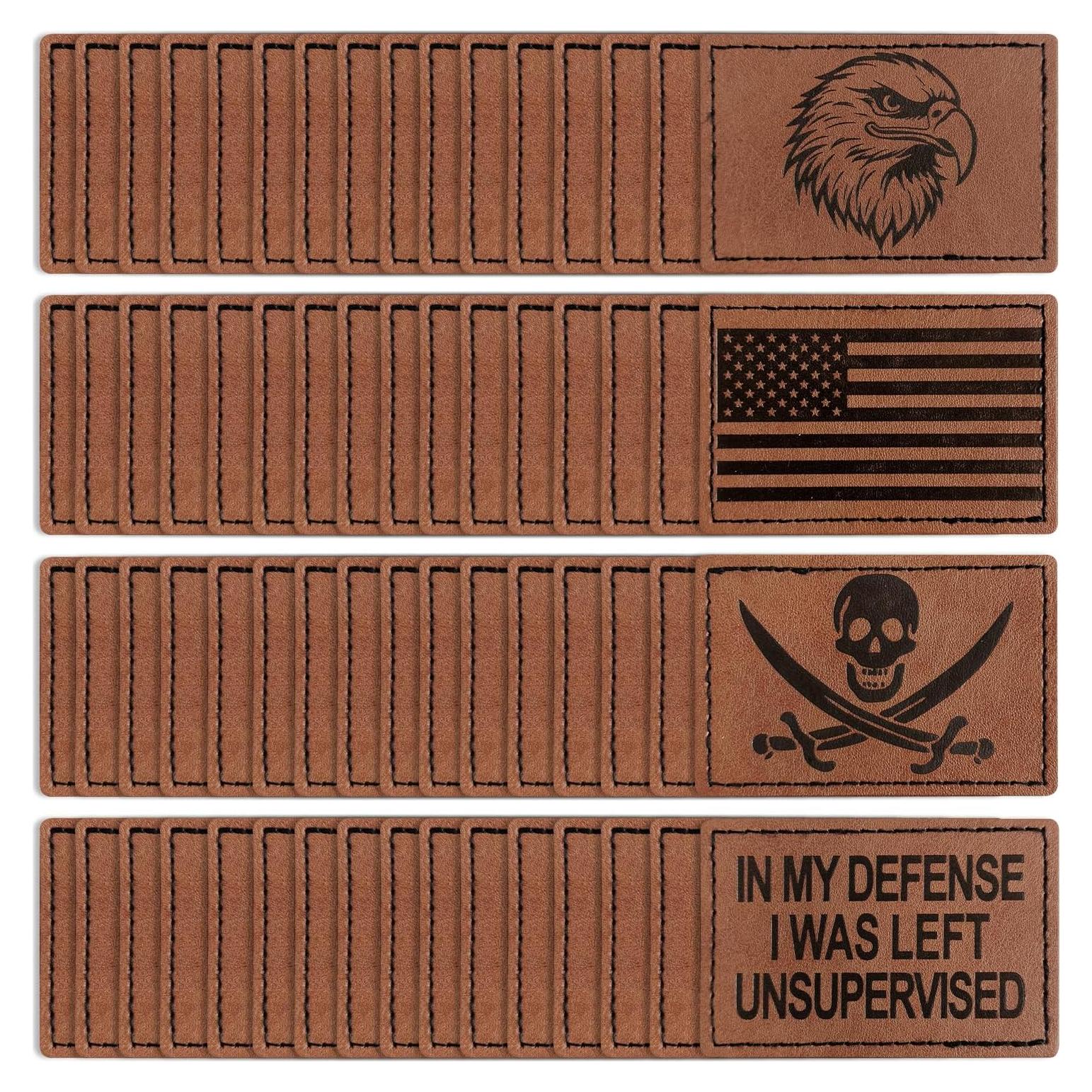 Parches de Cuero Sintético J.CARP 64 Piezas Adhesivos