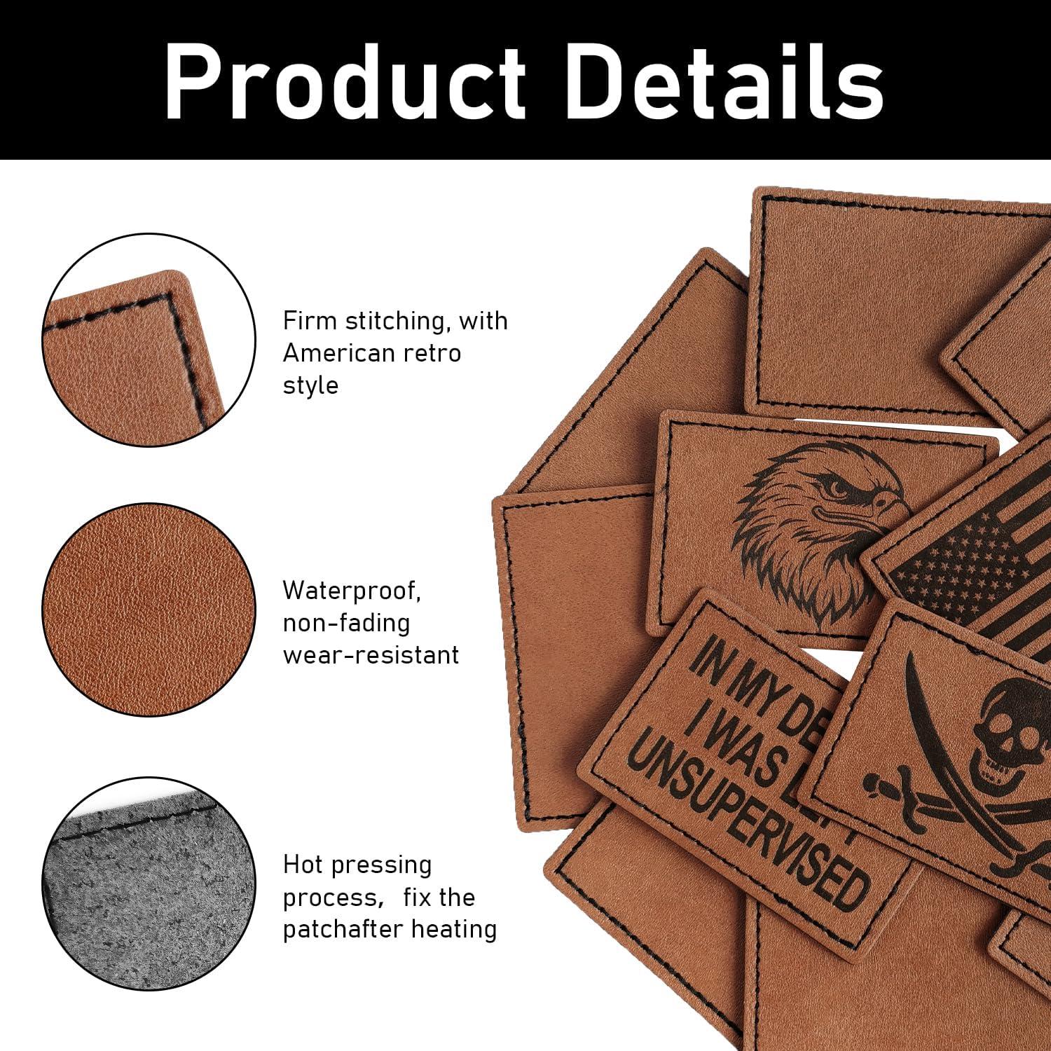 Parches de Cuero Sintético J.CARP 64 Piezas Adhesivos