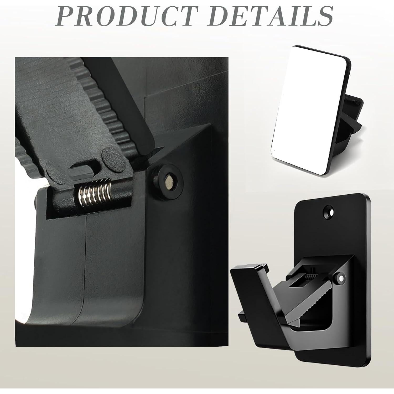 Soportes Adhesivos para Varillas de Cortina HhdvdyWgd - 4 Pcs Negro