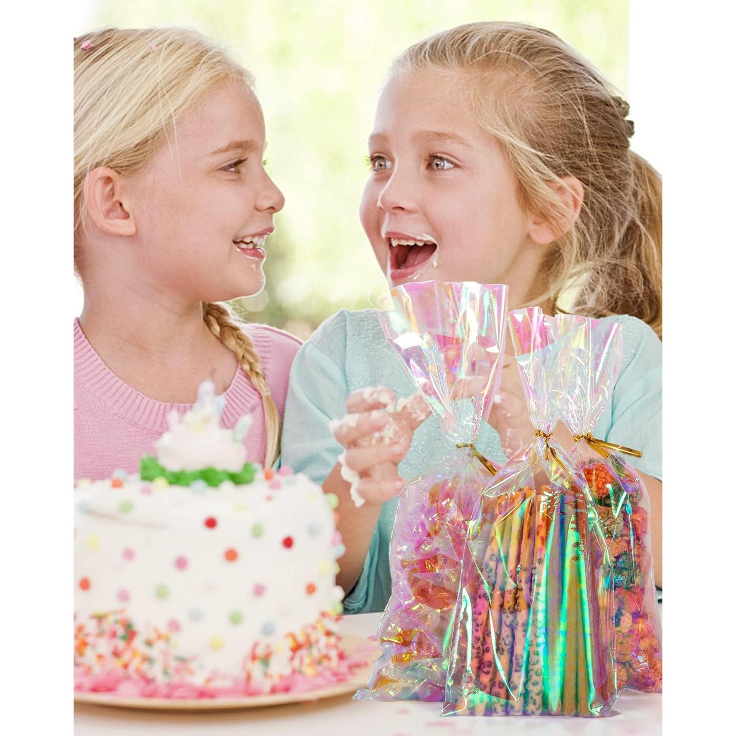 Bolsas de Celofán Iridiscentes Labeol 100pcs 2 Tamaños